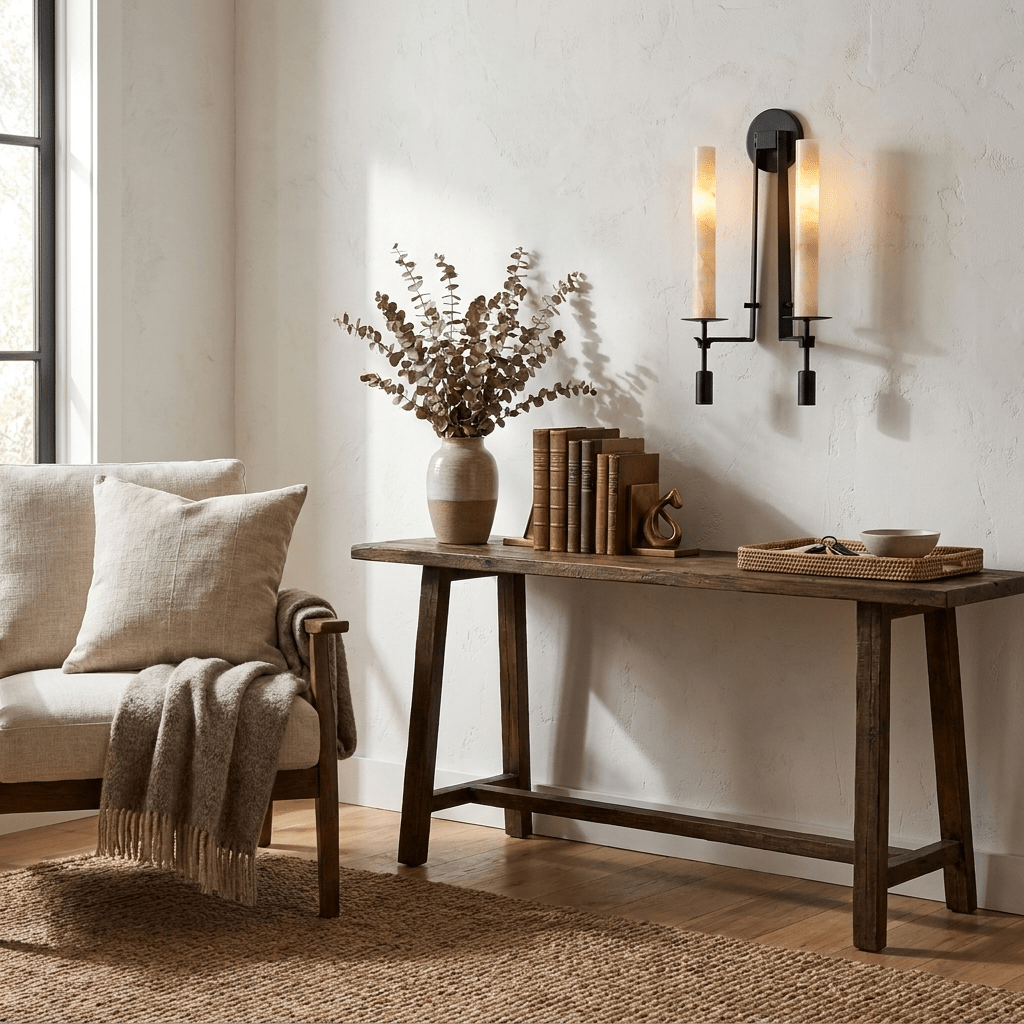 Albasten wandlamp Frans classicisme