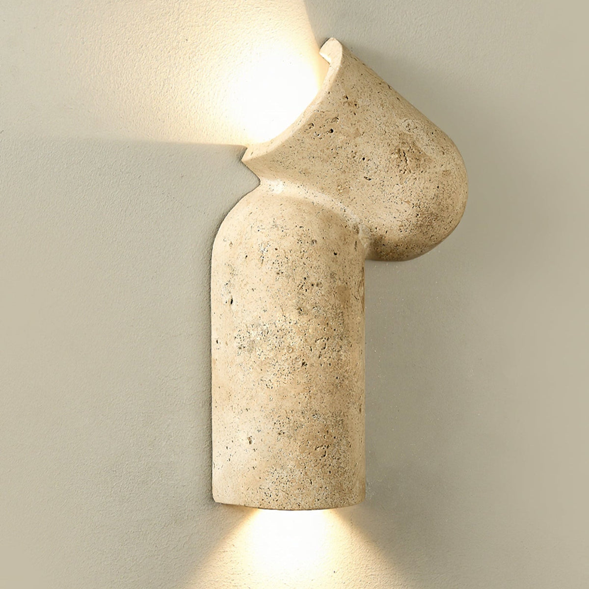 Valoreth Geel travertin wandlamp