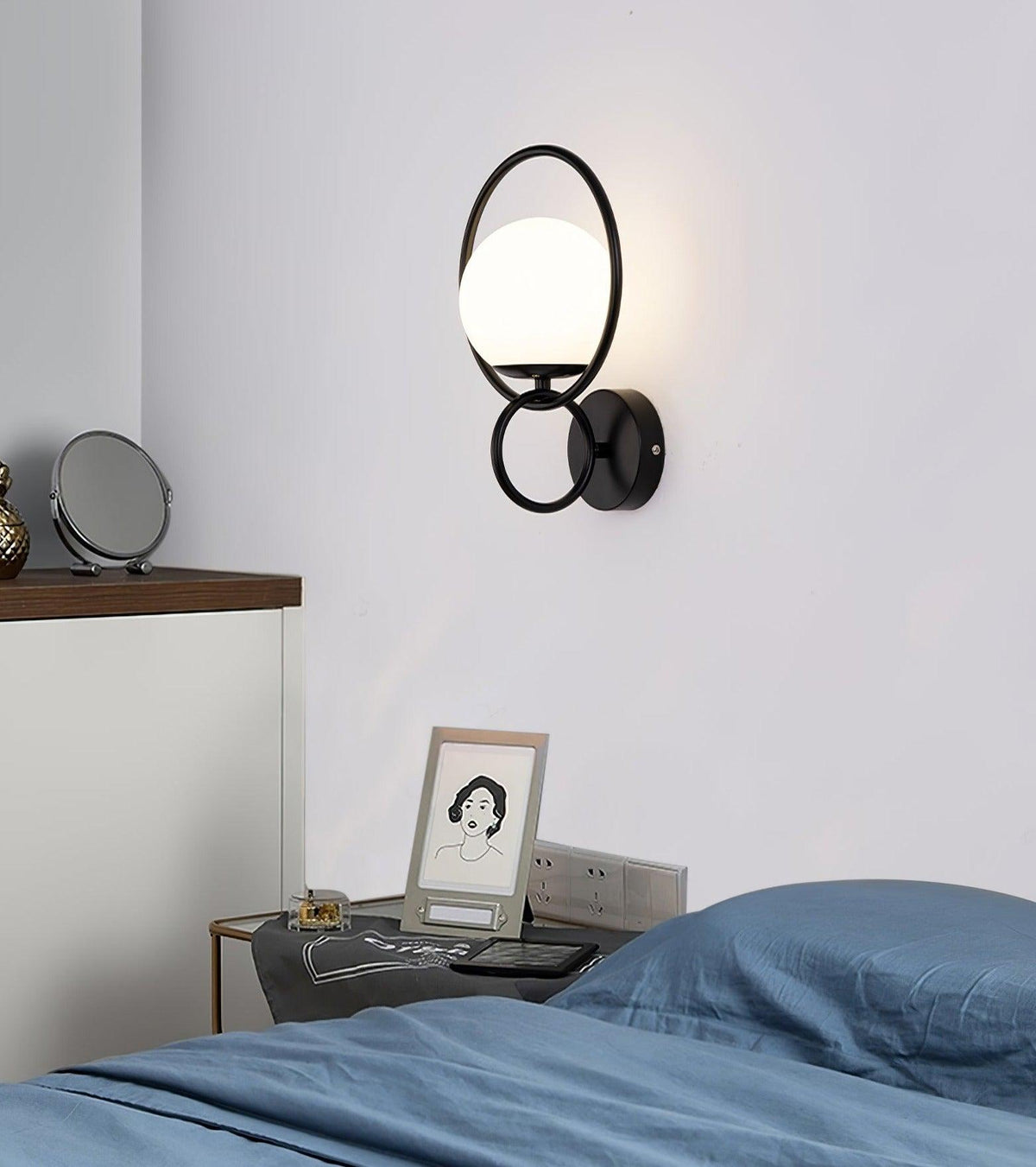 Zesilan wandlamp met glas
