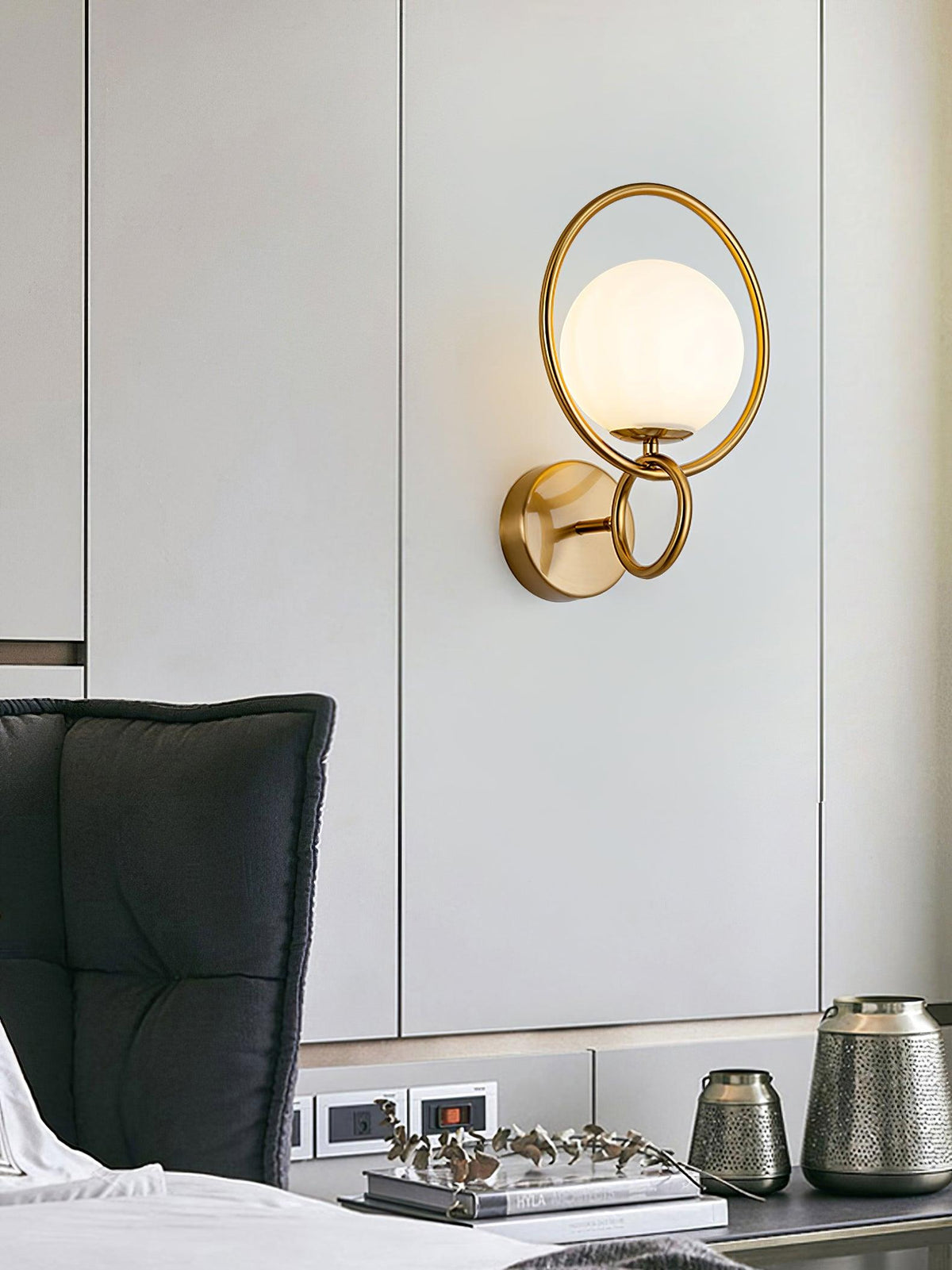 Zesilan wandlamp met glas