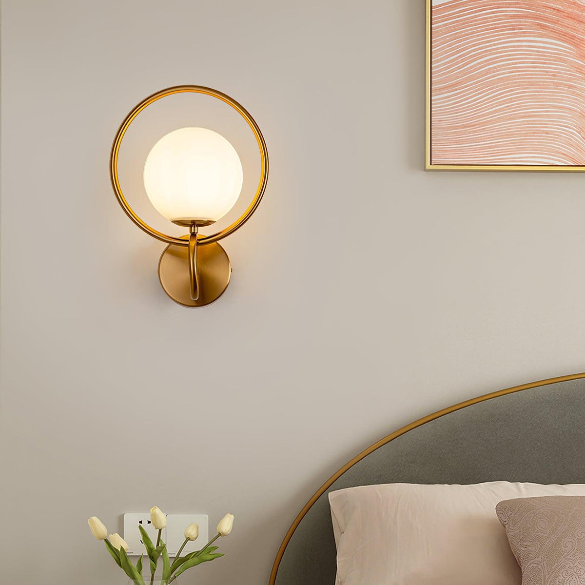 Zesilan wandlamp met glas