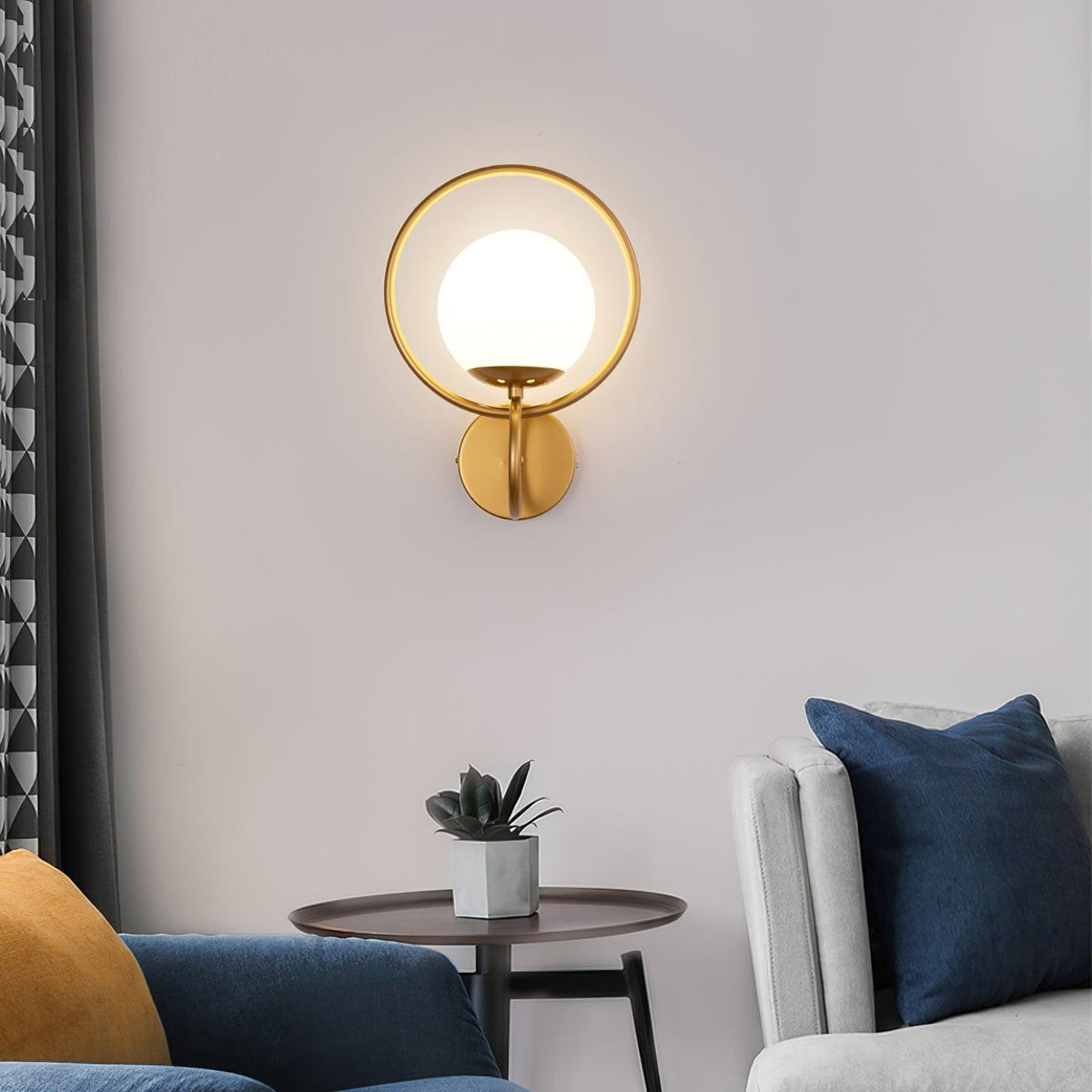 Zesilan wandlamp met glas