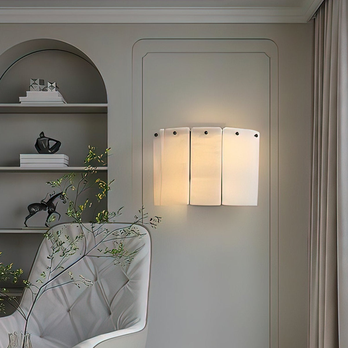 Corvane wandlamp met gebroken albast