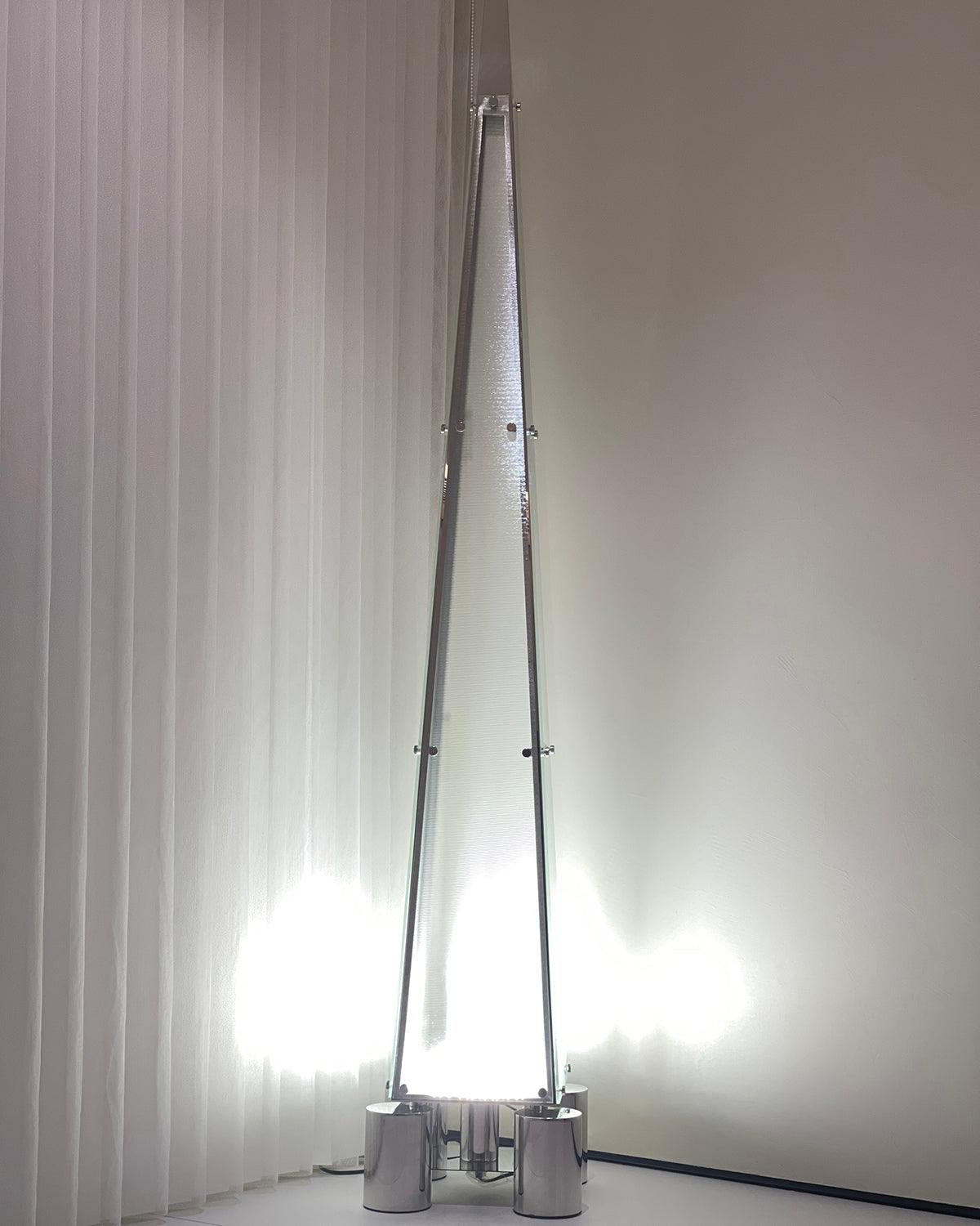 Velelira Moderne vloerlamp met glazen kap
