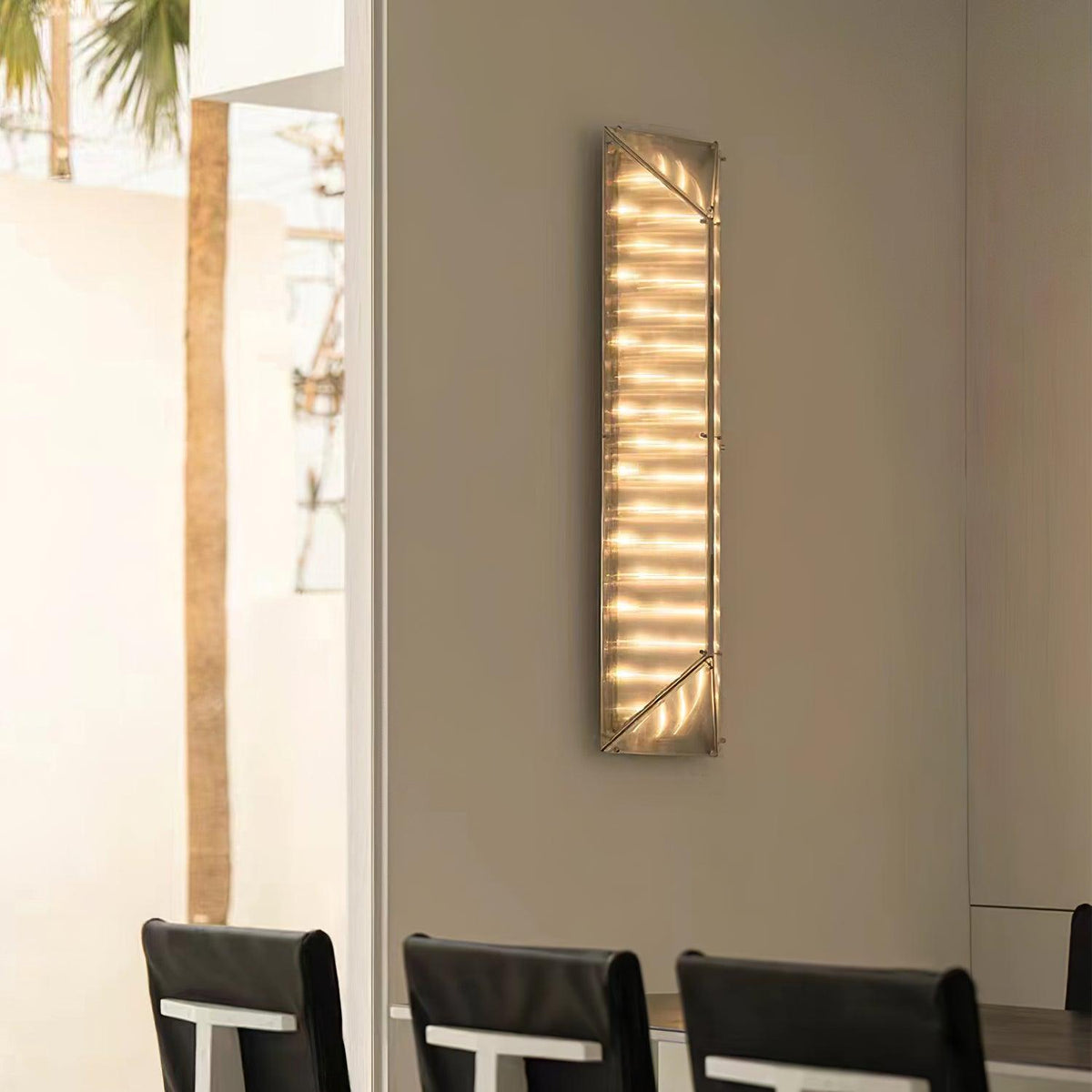 Prism Moderne wandlamp van glas met chroomafwerking