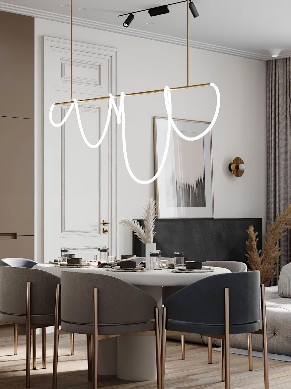 Vocor Kroonluchter Flexibel Silicone Curve Modern Elegant