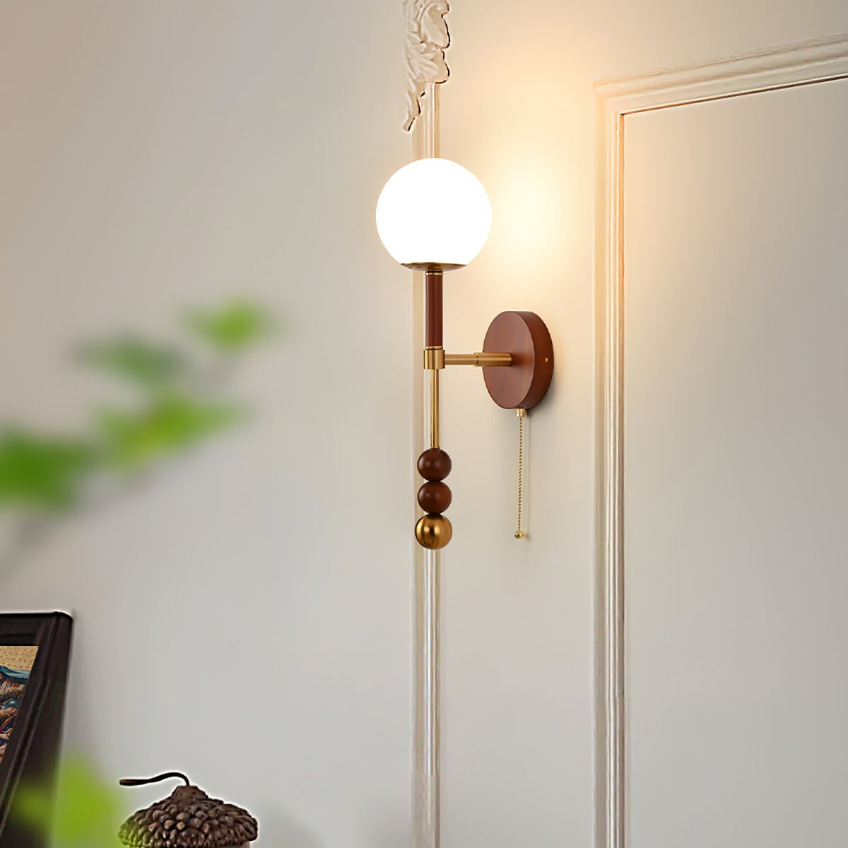 Hilda Roma elegantie wandlamp van hout