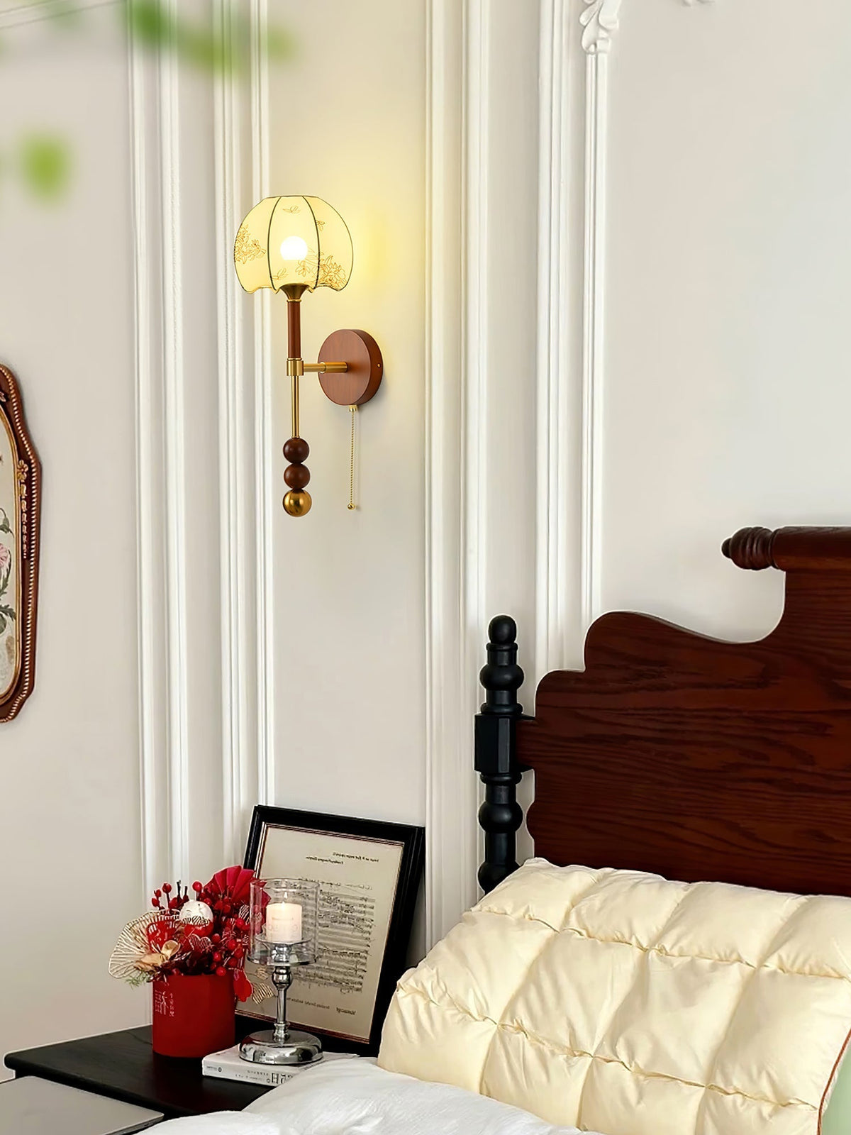 Hilda Roma elegantie wandlamp van hout