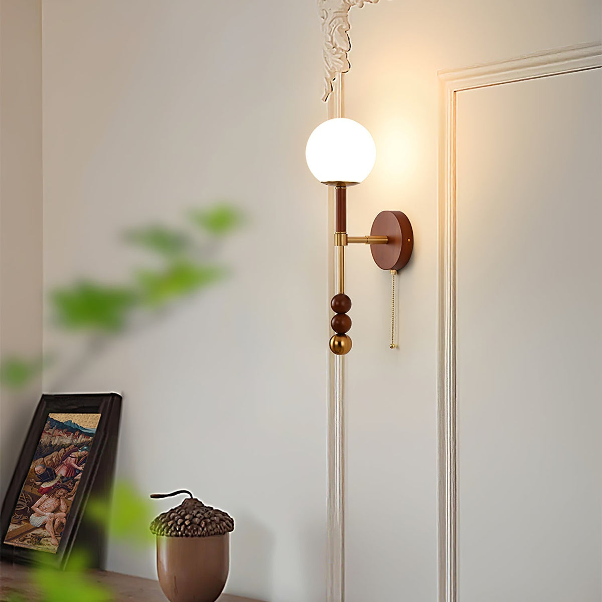 Hilda Roma elegantie wandlamp van hout