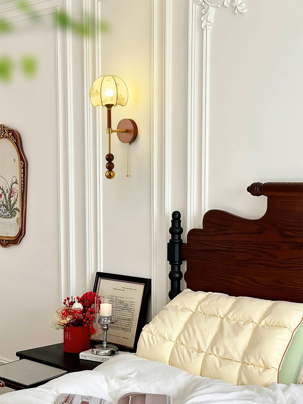 Hilda Roma elegantie wandlamp van hout