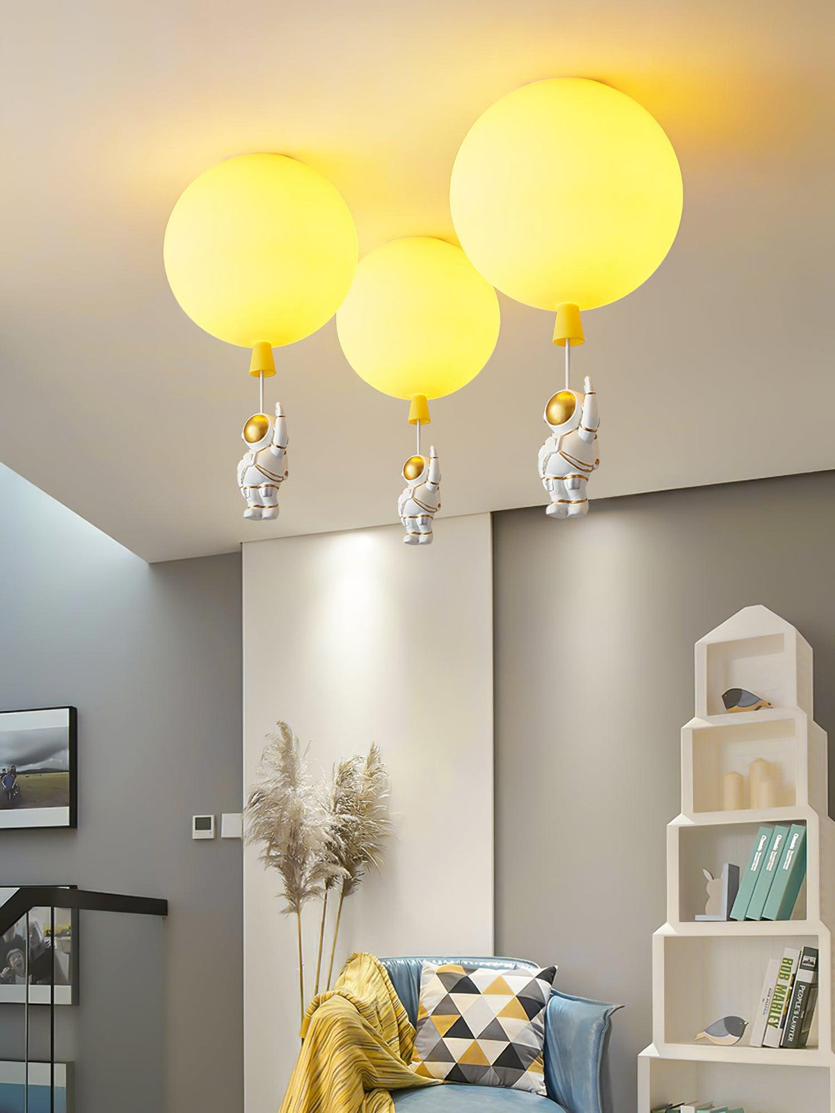 Nirerira plafondlamp acryl ballon astronaut speels kinderkamer