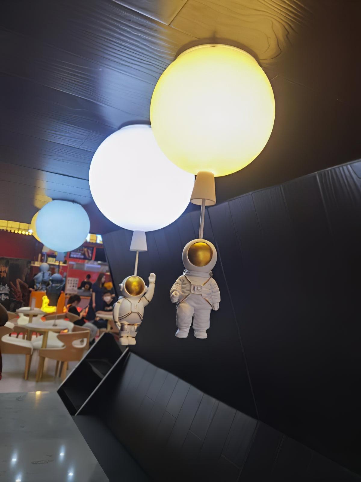 Nirerira plafondlamp acryl ballon astronaut speels kinderkamer