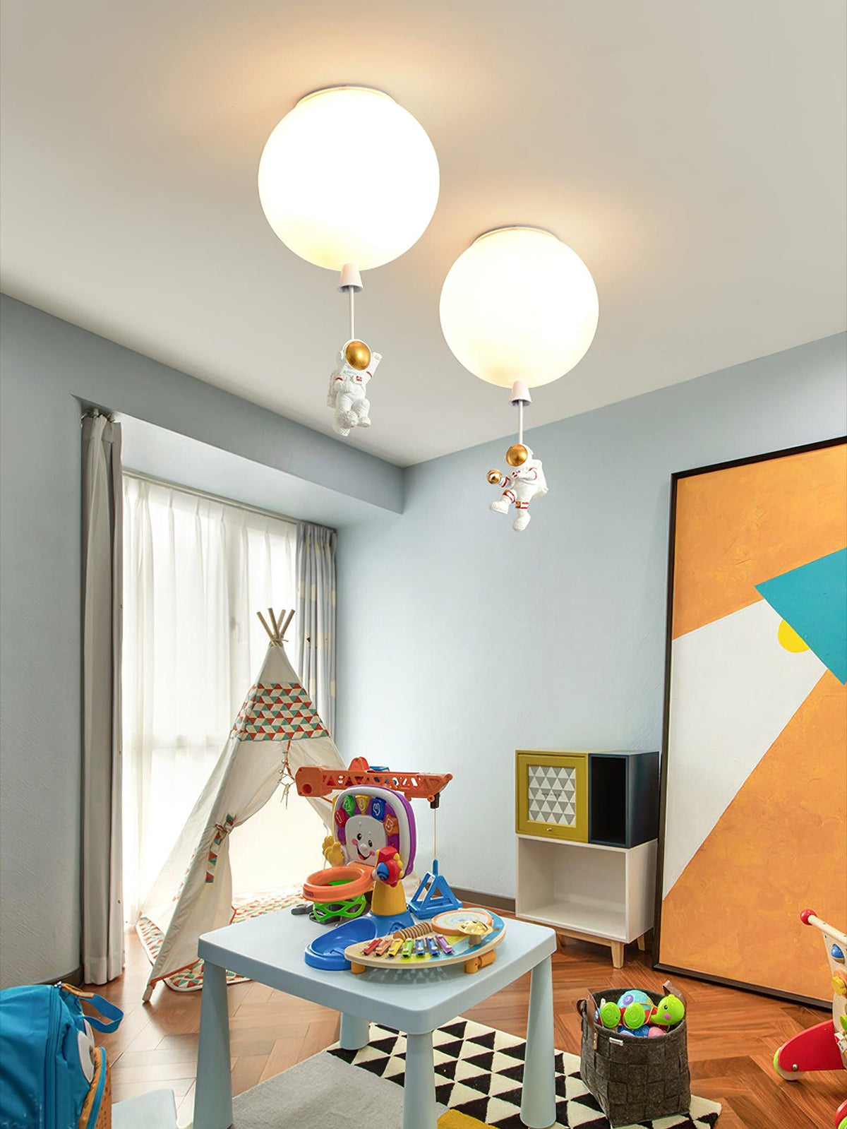 Nirerira plafondlamp acryl ballon astronaut speels kinderkamer