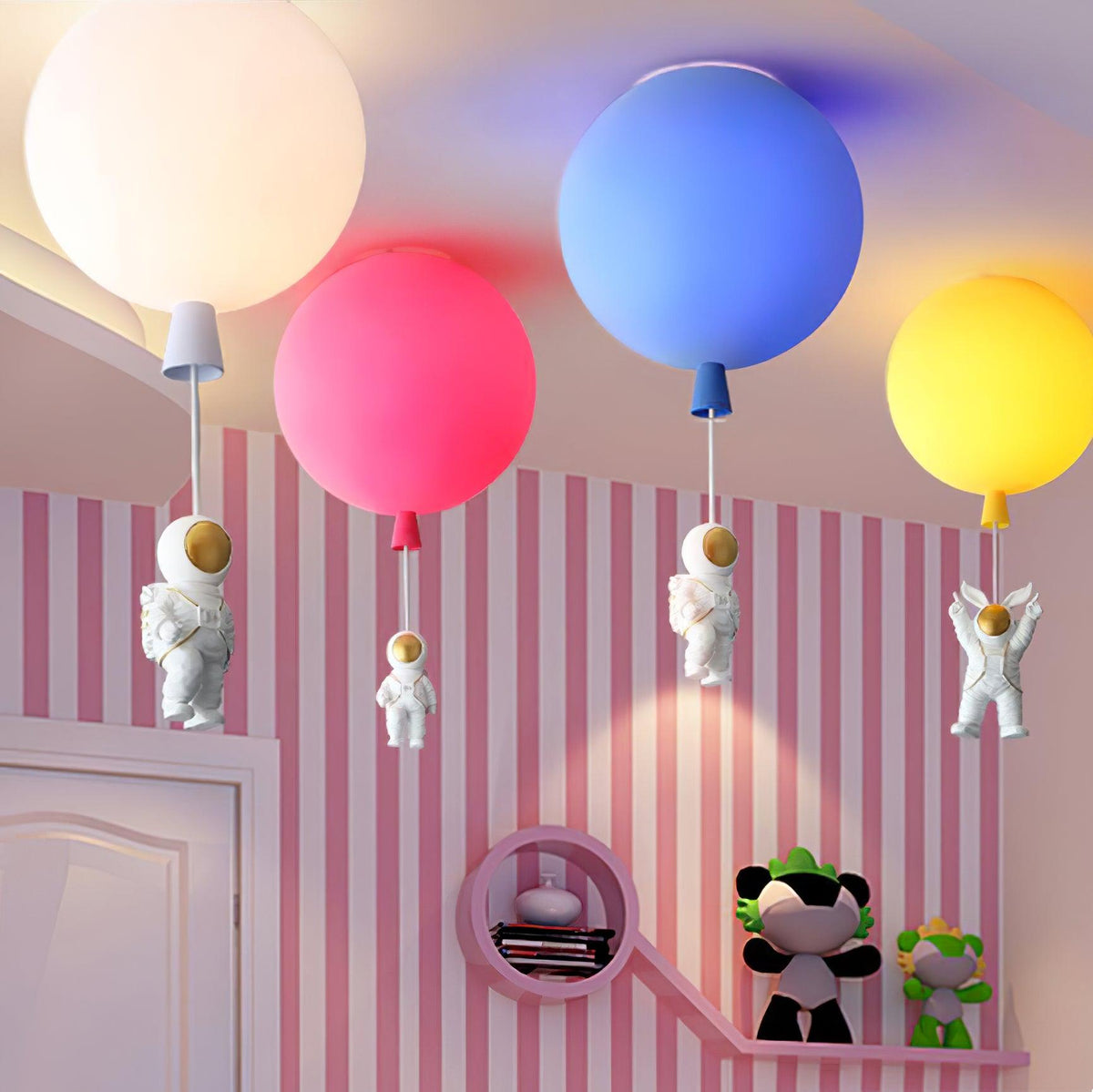 Nirerira plafondlamp acryl ballon astronaut speels kinderkamer