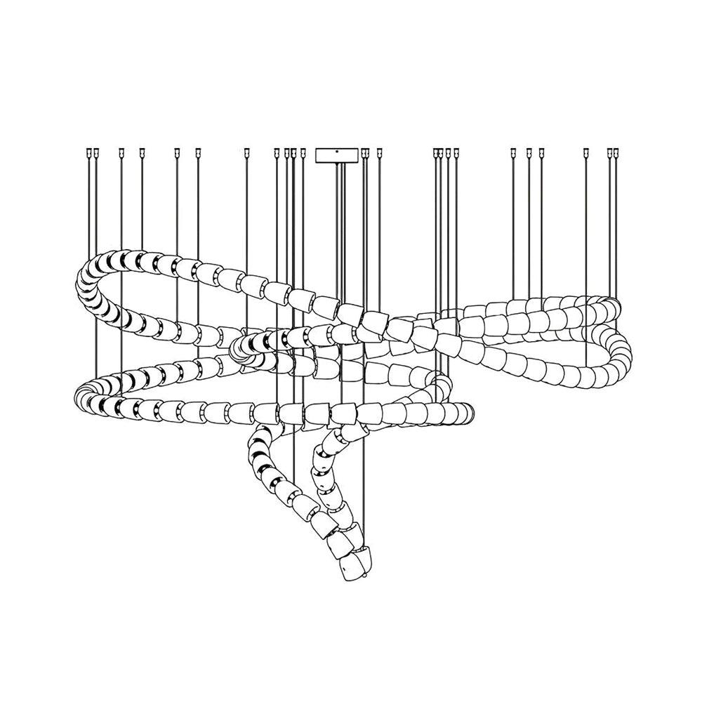 Cavenira Art Deco kristallen kroonluchter