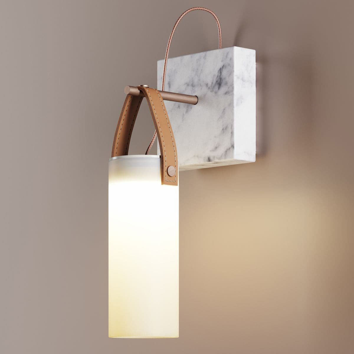 Celaliella wandlamp met glazen kap