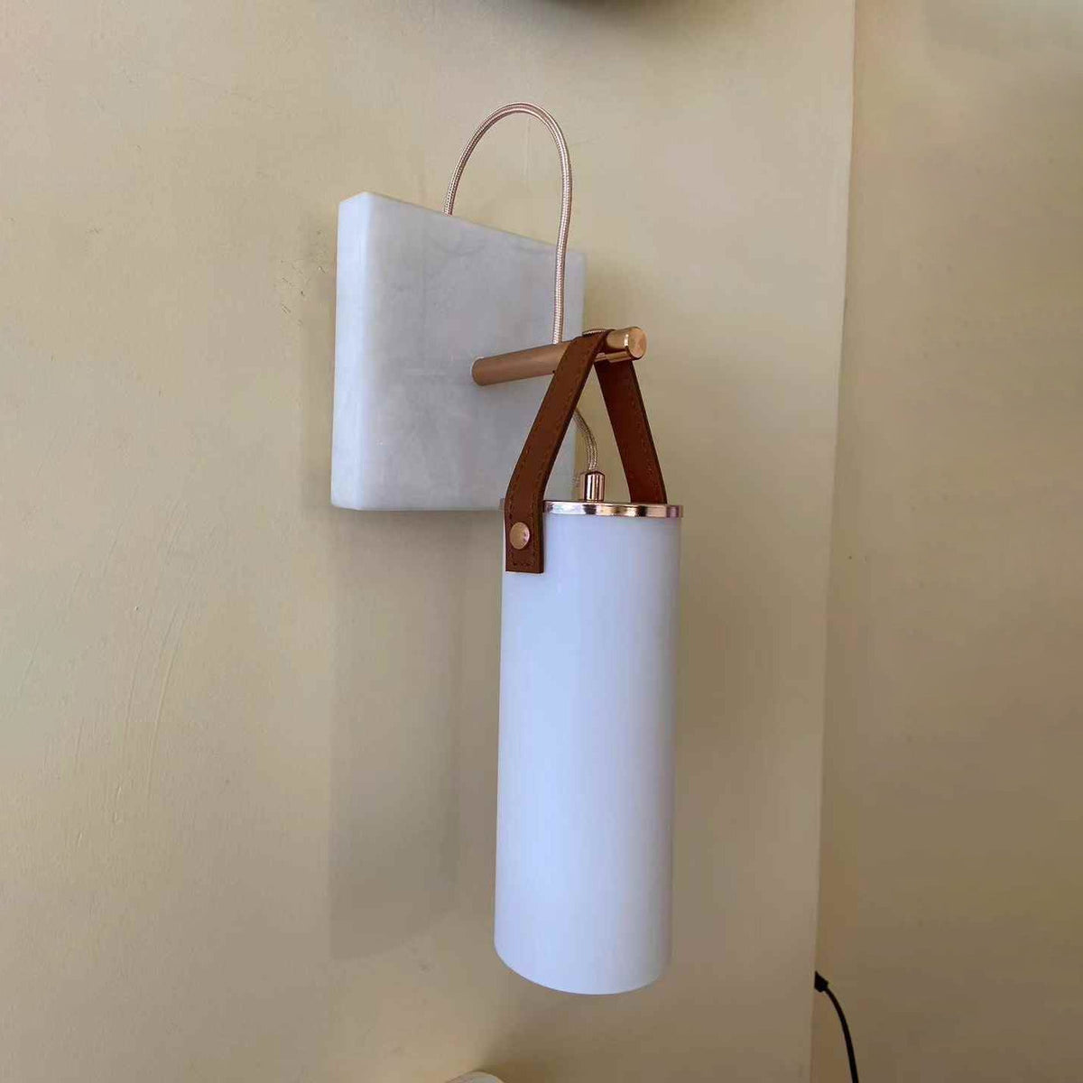 Celaliella wandlamp met glazen kap
