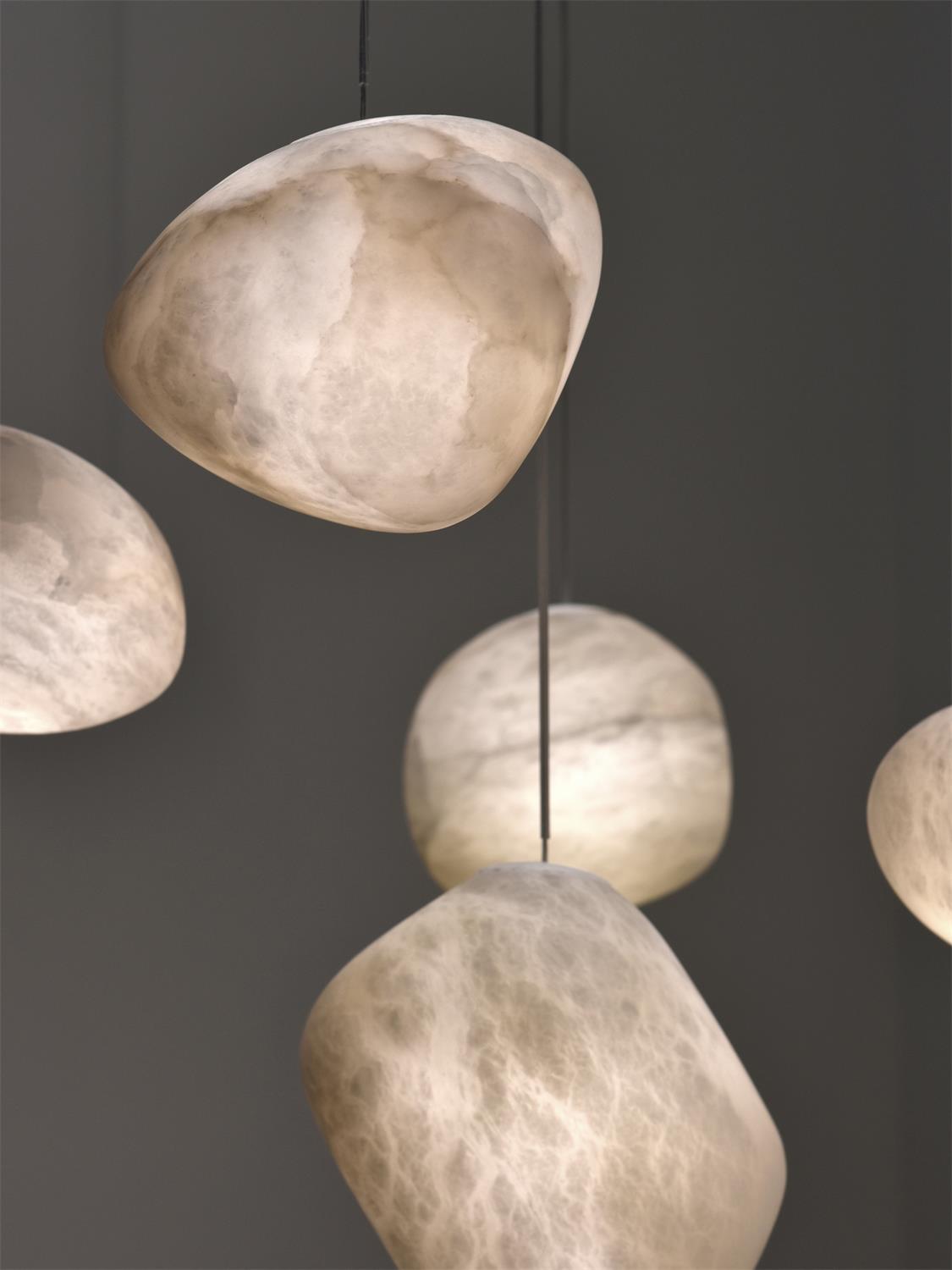 Albiveria hanglamp in albast