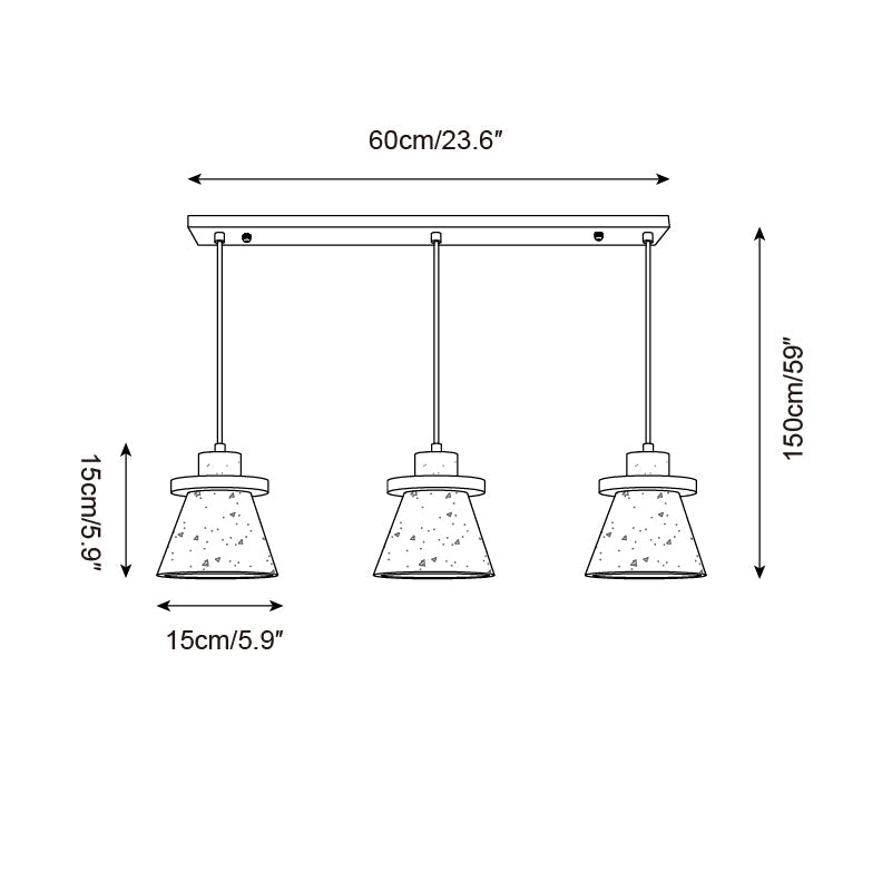 Virela hanglamp met travertin en walnoothout minimalistisch