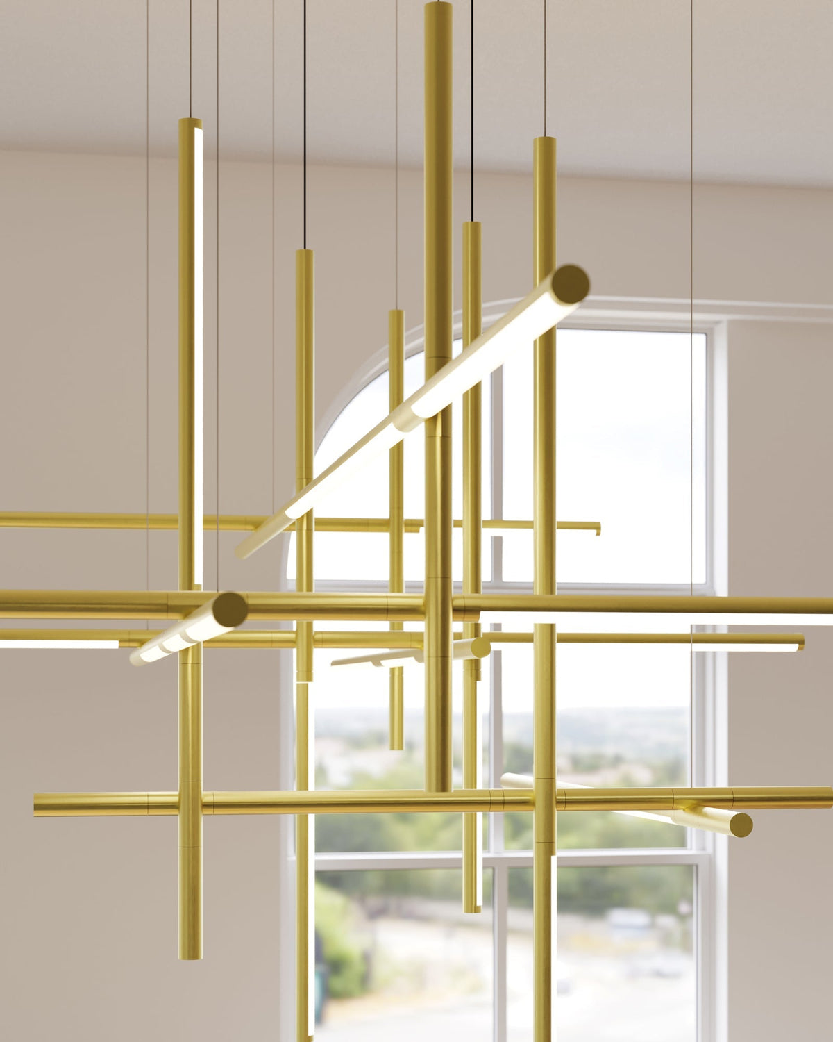 Geometric lineaire hanglamp