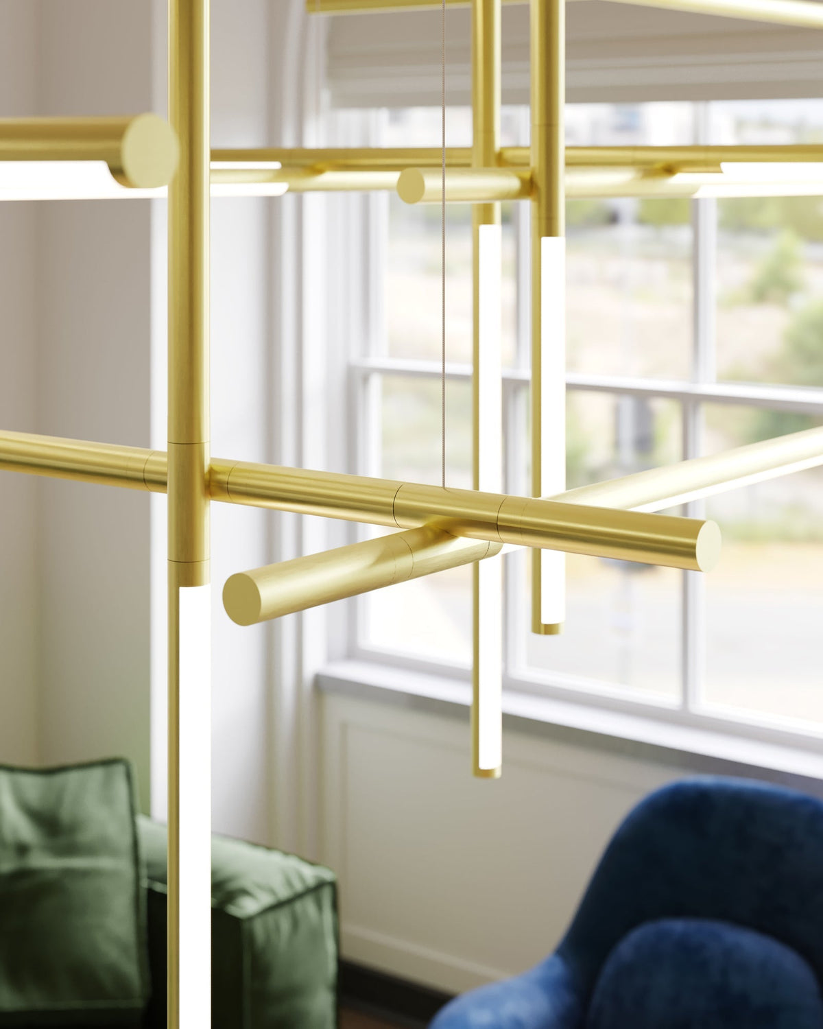 Geometric lineaire hanglamp