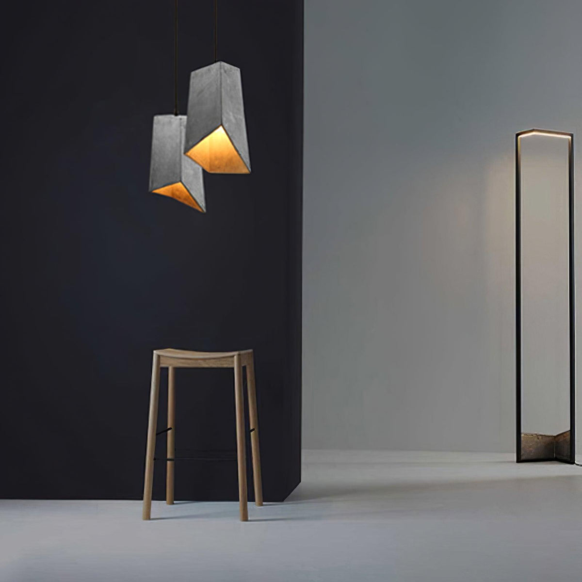 Geo industriële hanglamp van cement