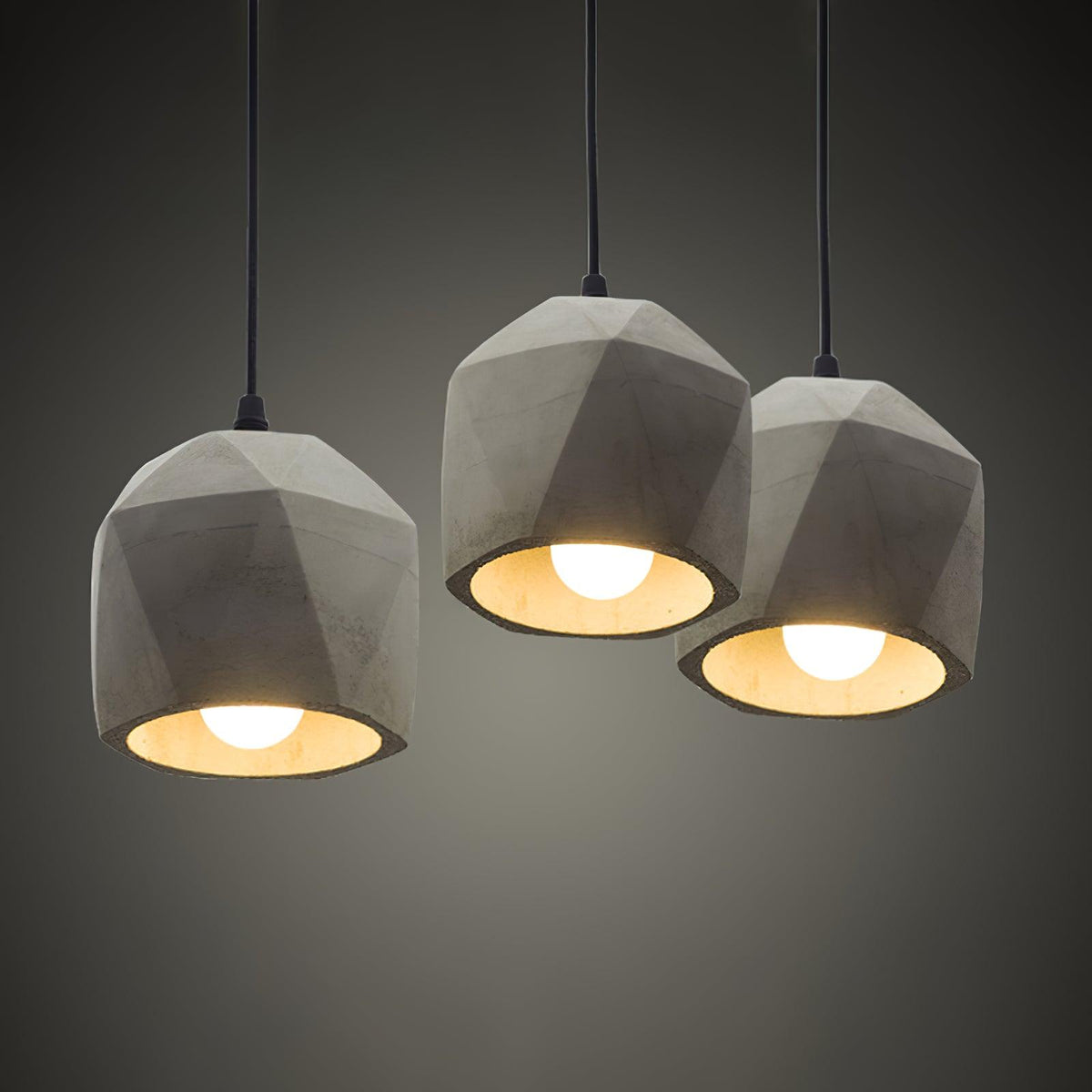 Geo industriële hanglamp van cement