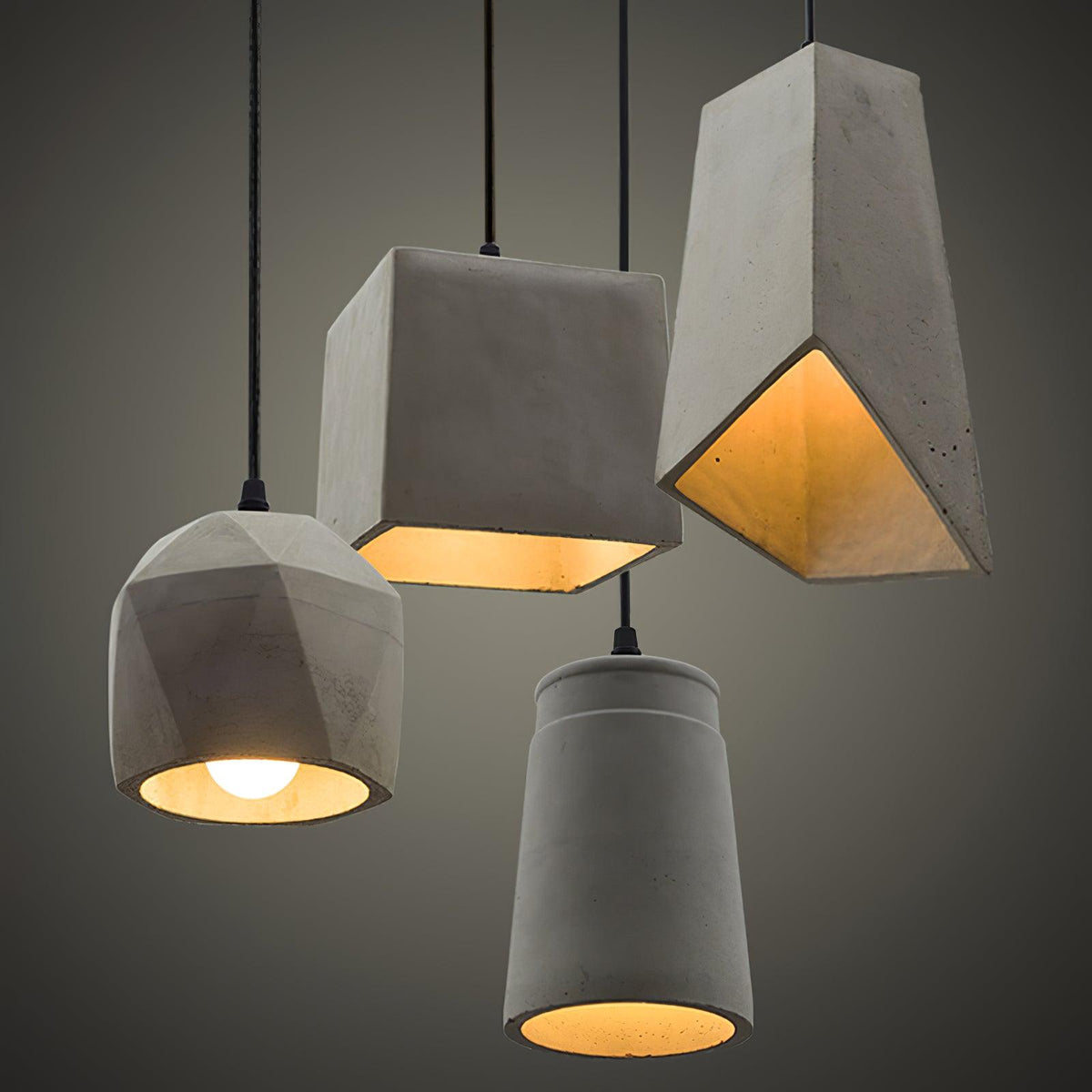 Geo industriële hanglamp van cement