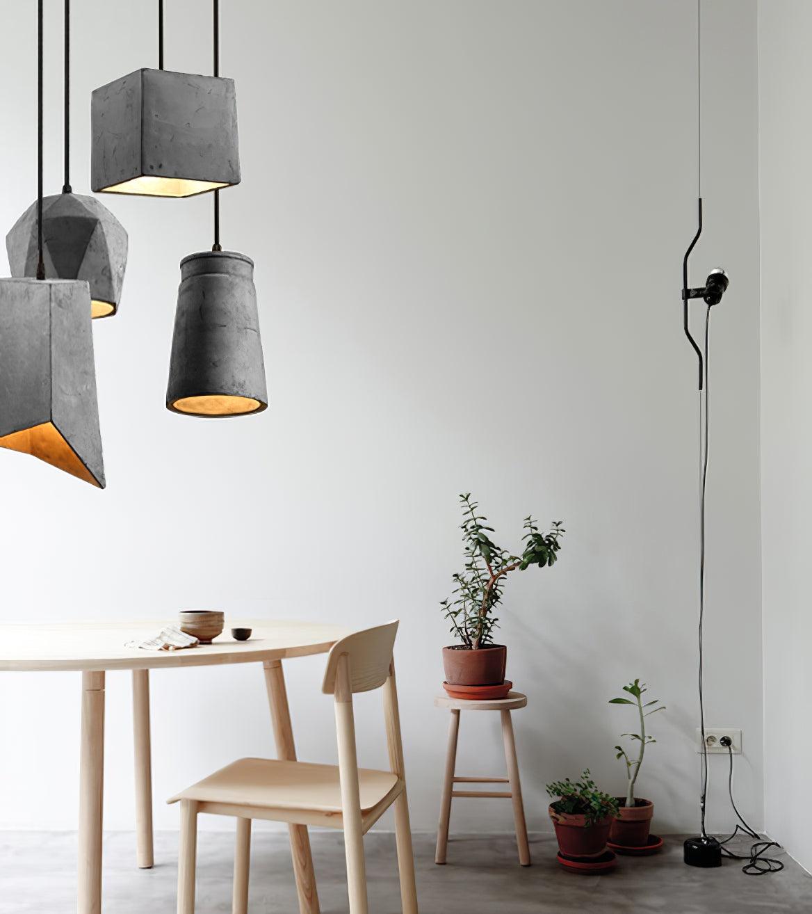 Geo industriële hanglamp van cement