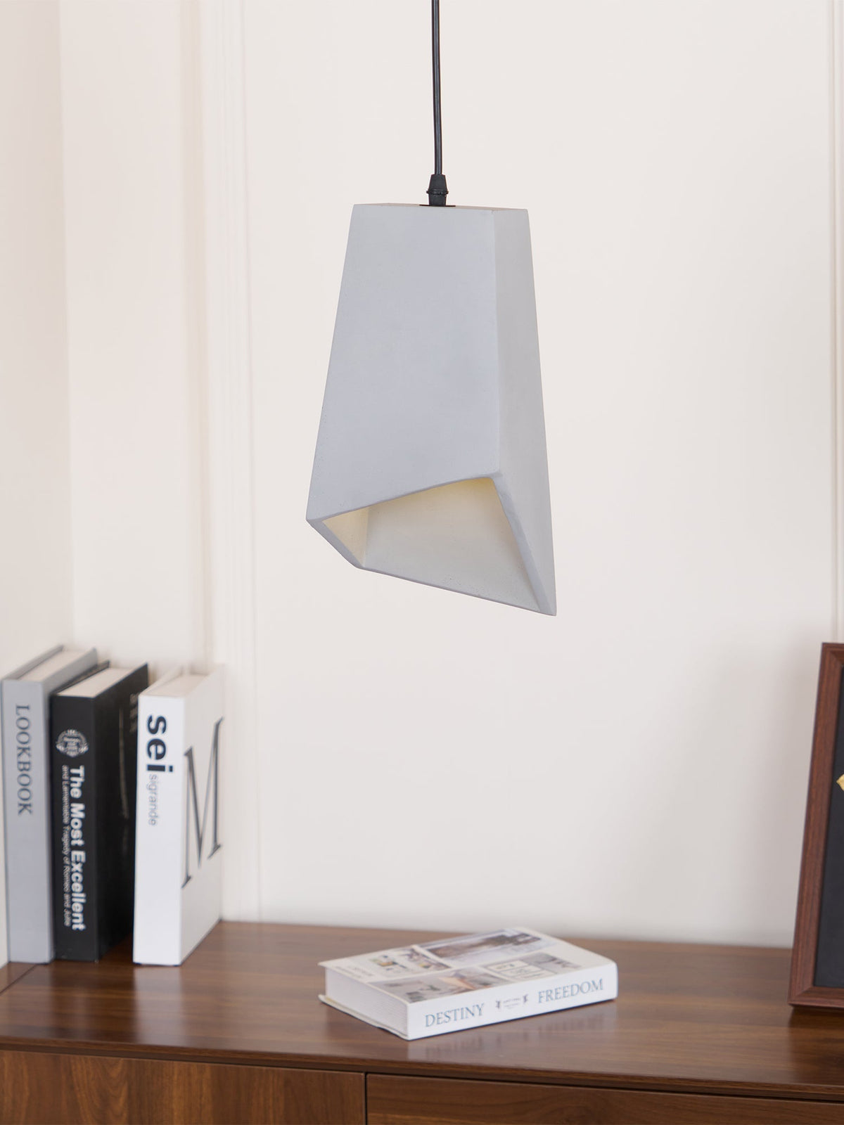 Geo industriële hanglamp van cement