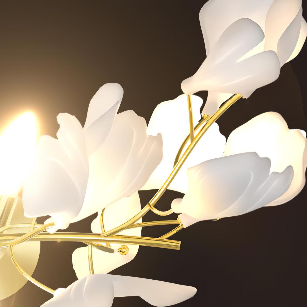Solivaya wandlamp Gingko Flowers messing