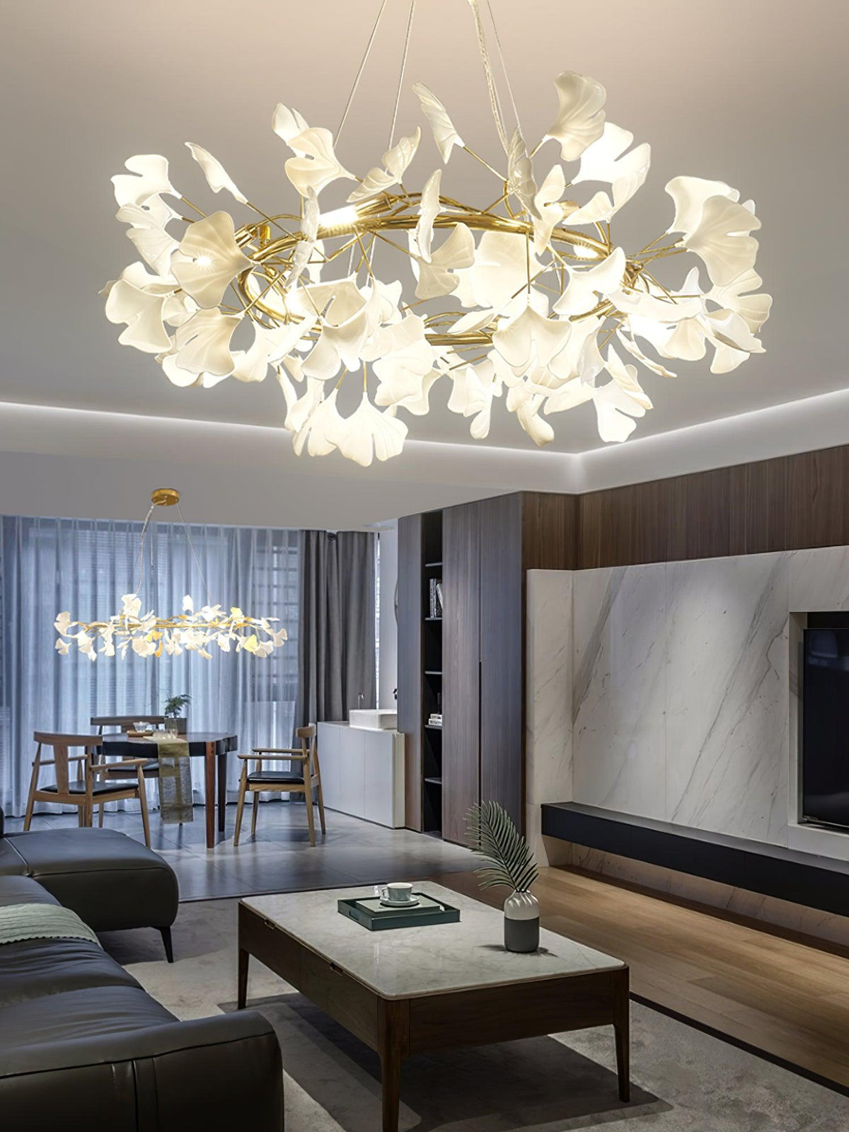 Orelalella Gingko LED kroonluchter met tak