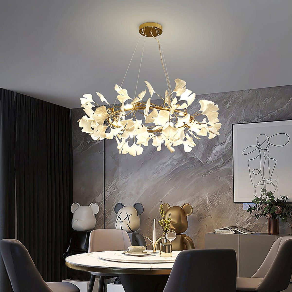 Orelalella Gingko LED kroonluchter met tak