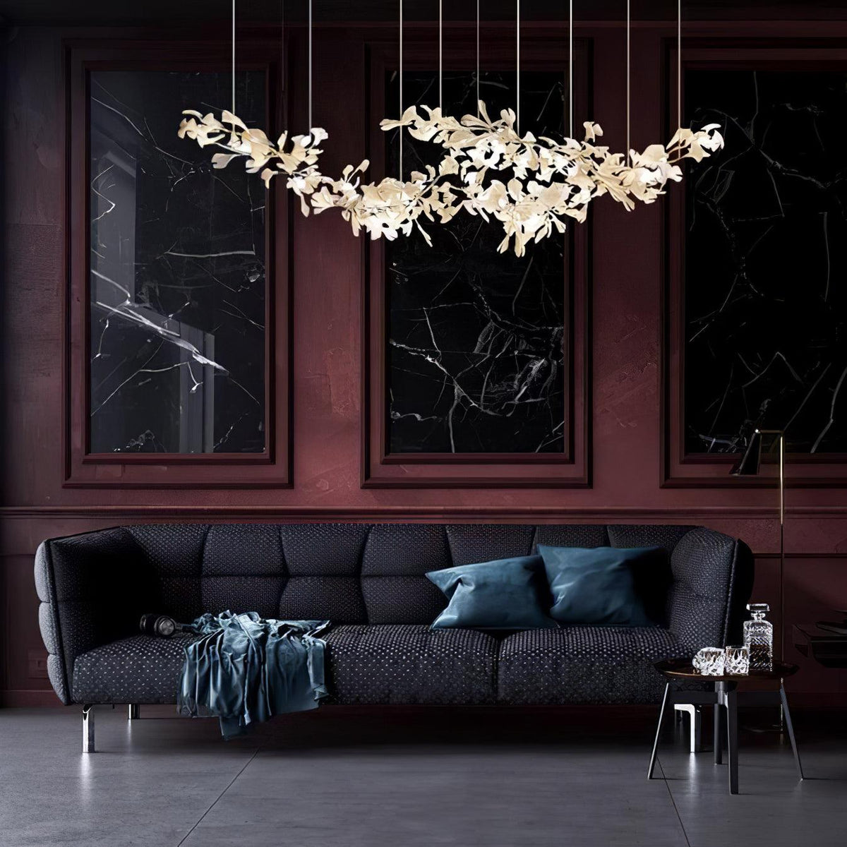 Double-Layer Ginkgo keramische Kroonluchter