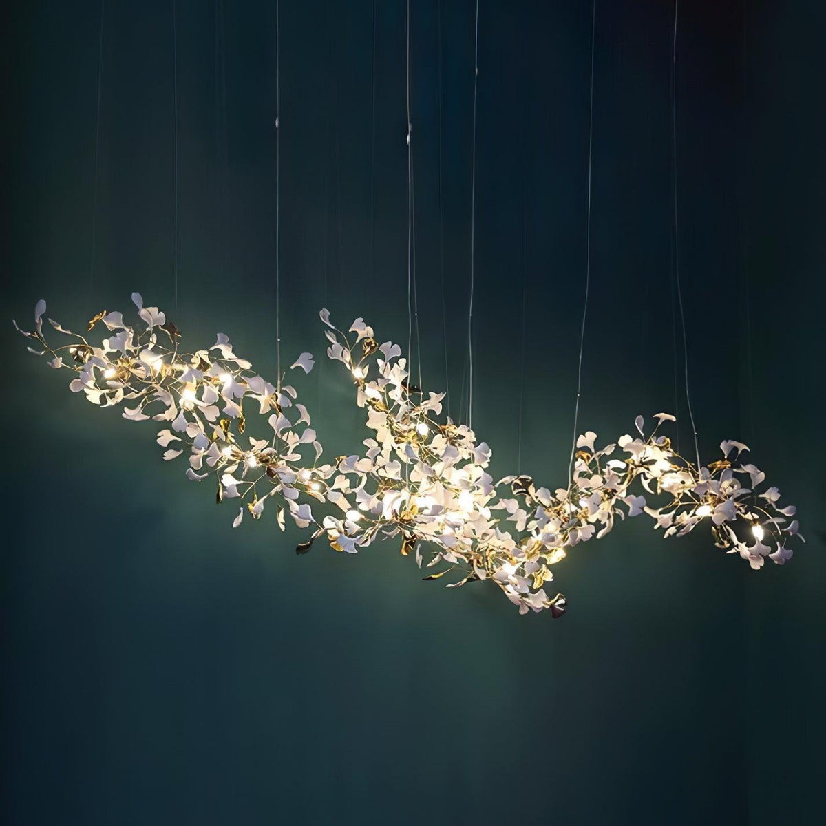 Double-Layer Ginkgo keramische Kroonluchter