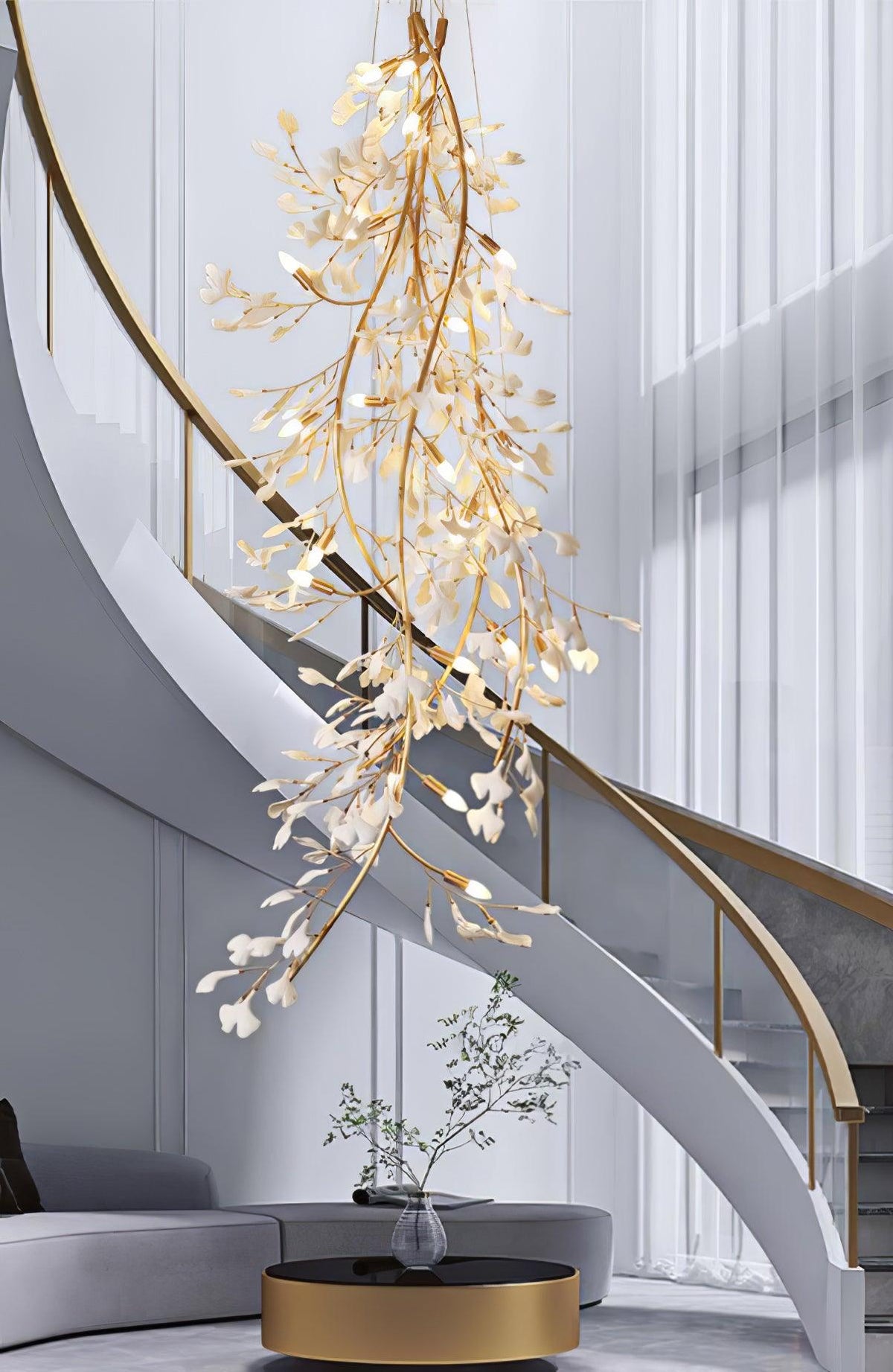 Ivmarel Gingko Long Branch Ceramics Kroonluchter
