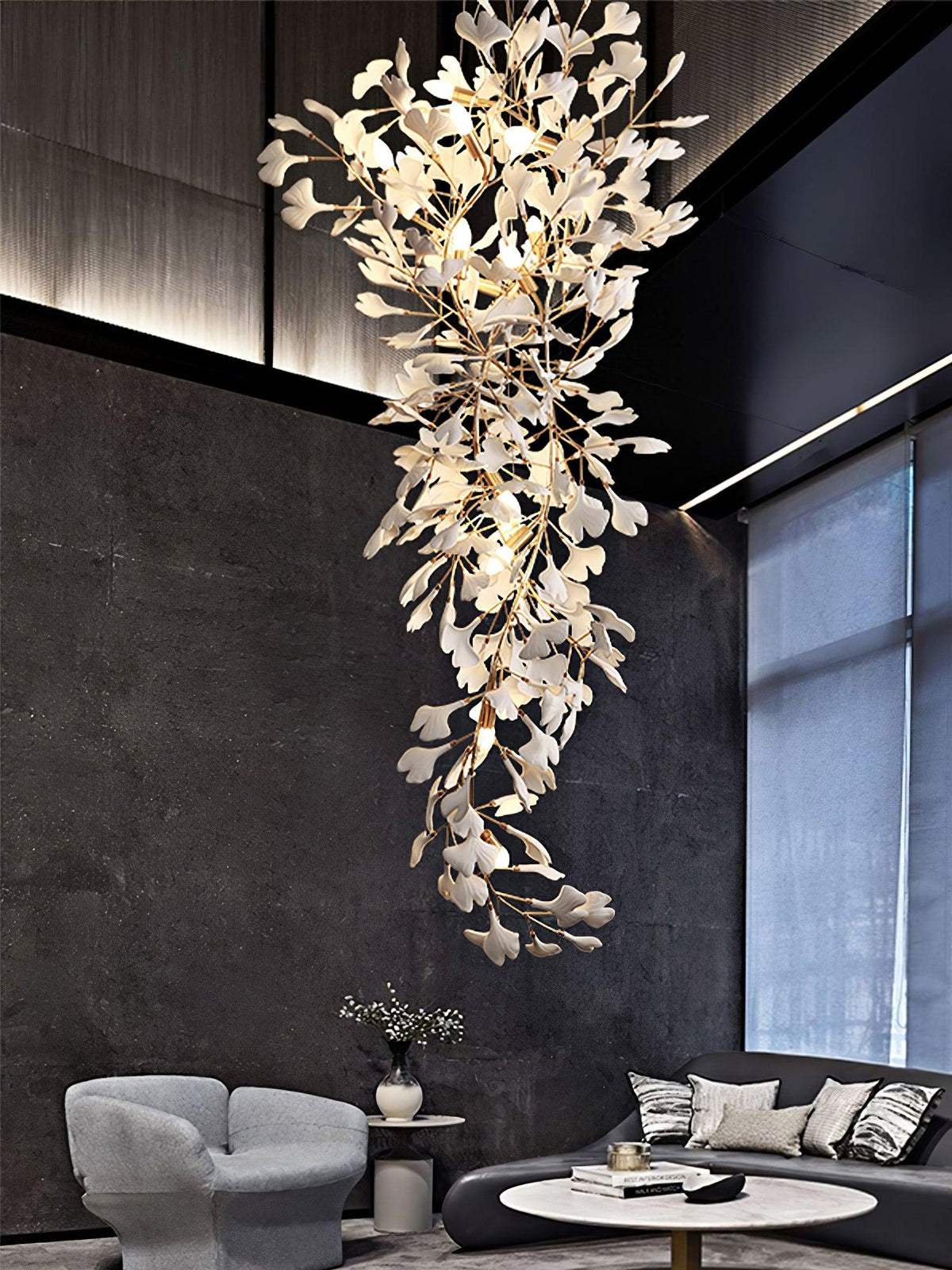 Ivmarel Gingko Long Branch Ceramics Kroonluchter