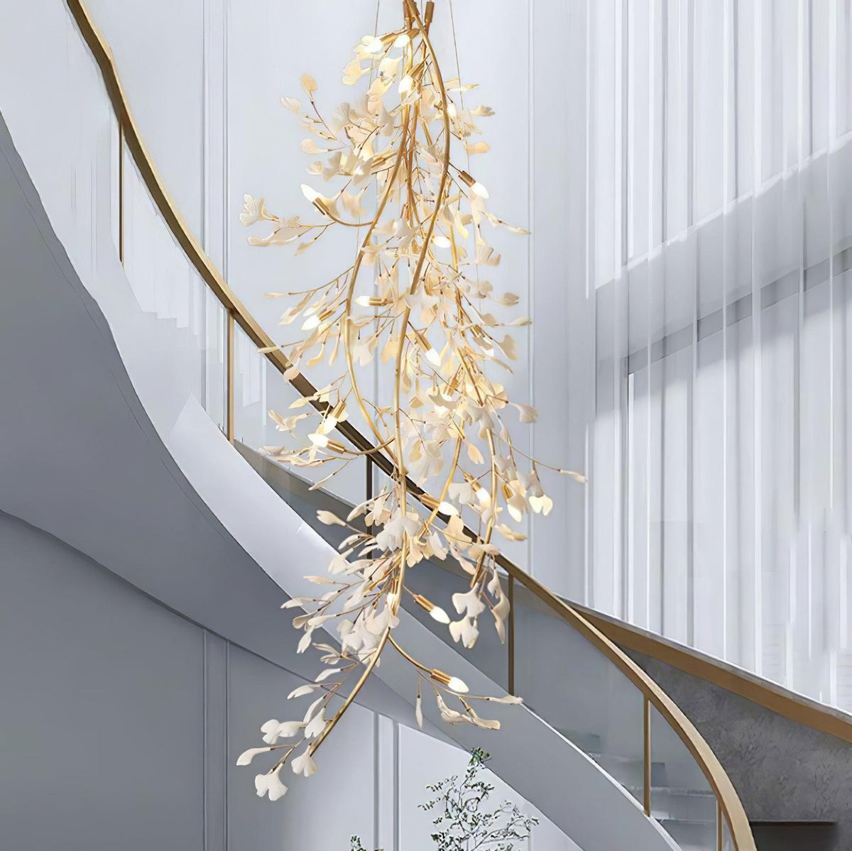 Ivmarel Gingko Long Branch Ceramics Kroonluchter