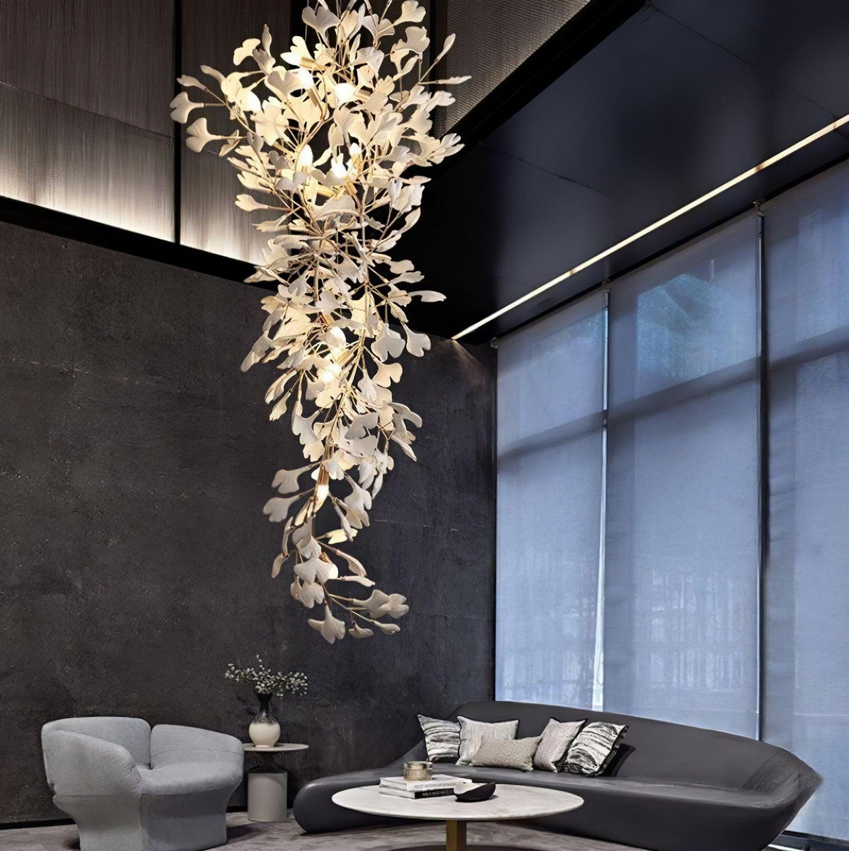 Ivmarel Gingko Long Branch Ceramics Kroonluchter