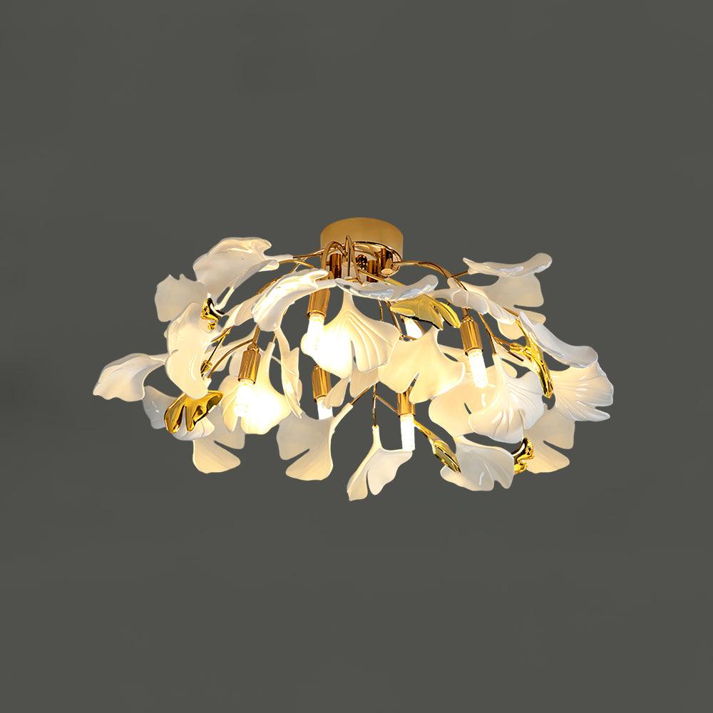 Callenne elegante plafondlamp met ginkgobladeren