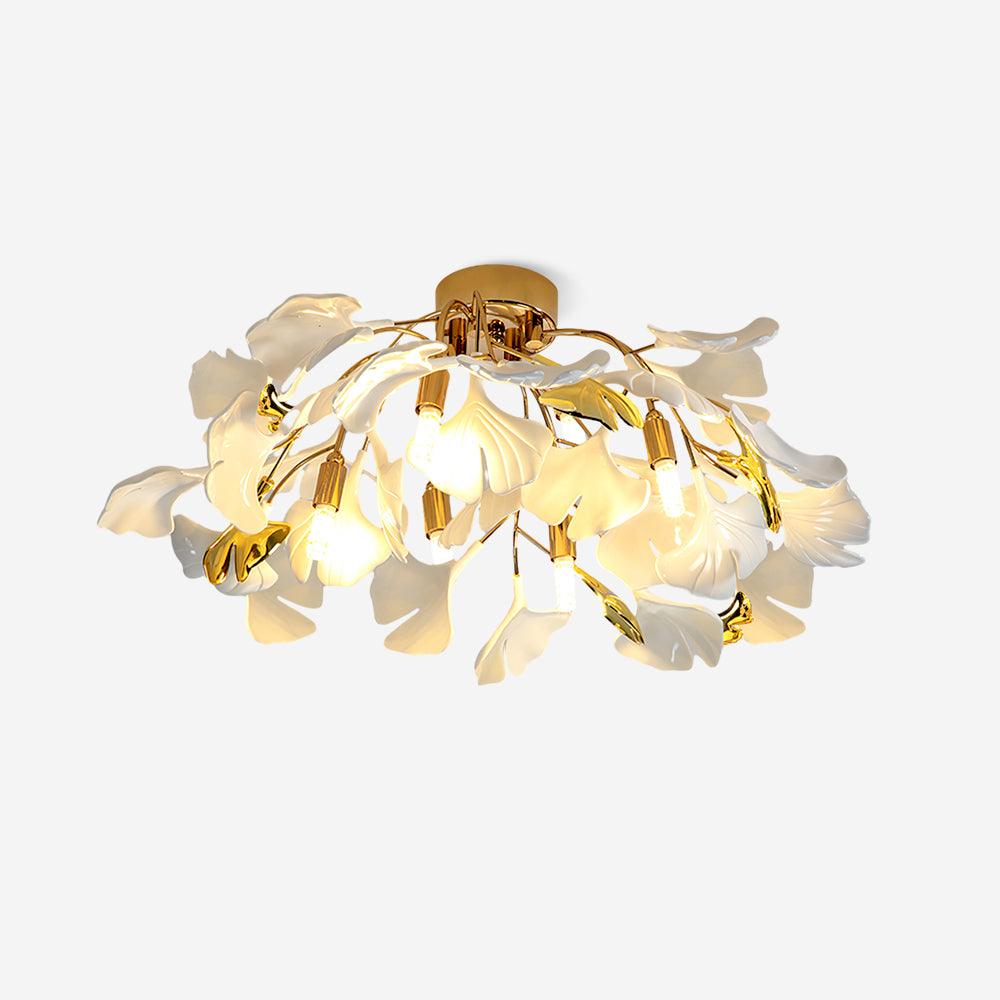 Callenne elegante plafondlamp met ginkgobladeren