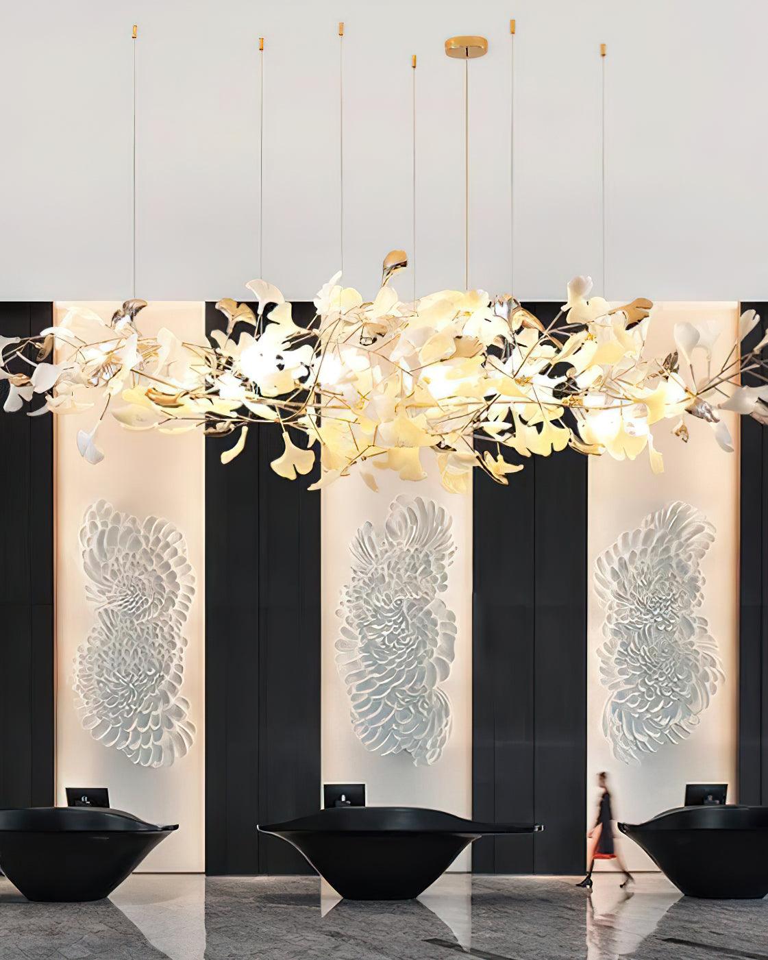Sovell Postmodern luxe Ginkgo Cloud Ceramics Kroonluchter