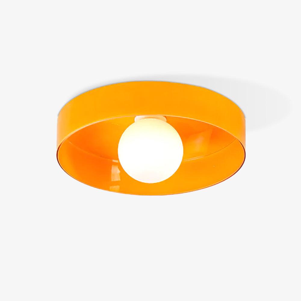 Diroxen plafondlamp oranje ring speels sculpturaal