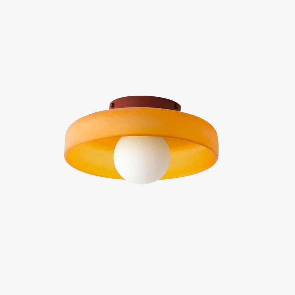 Diroxen plafondlamp oranje ring speels sculpturaal