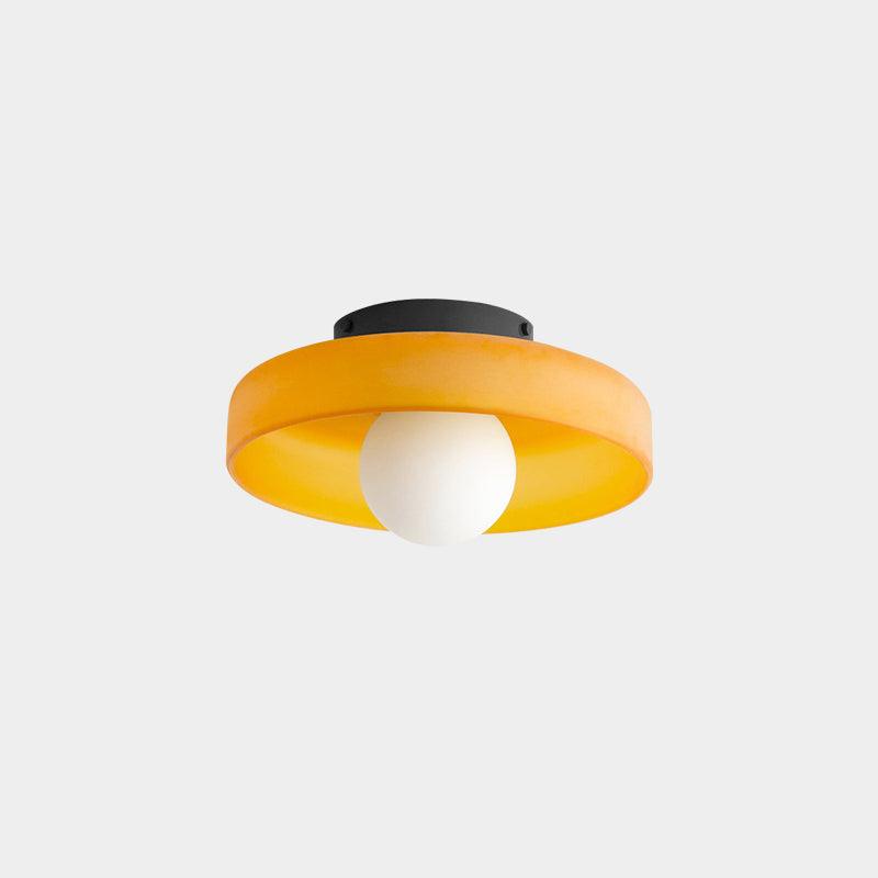 Diroxen plafondlamp oranje ring speels sculpturaal