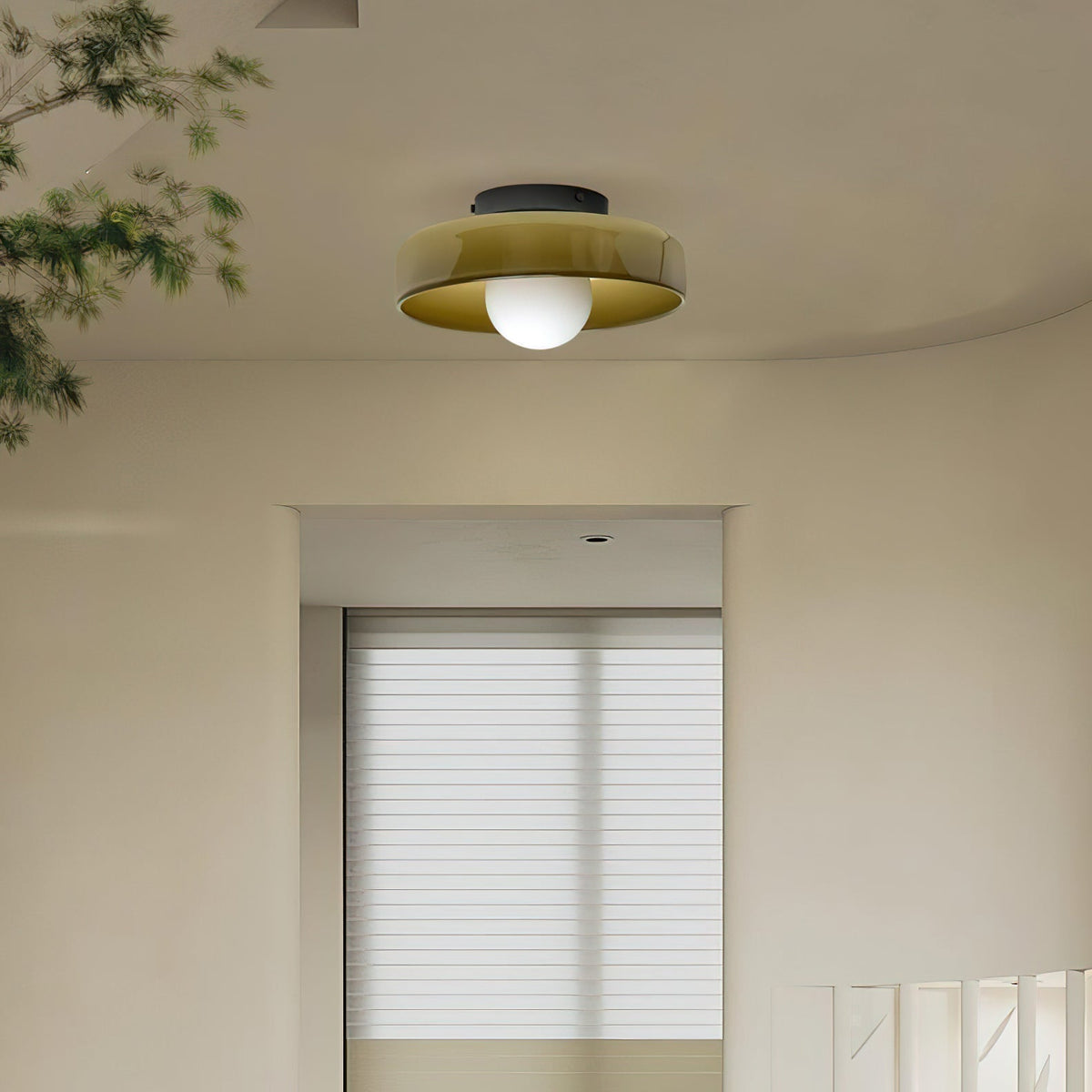 Diroxen plafondlamp oranje ring speels sculpturaal