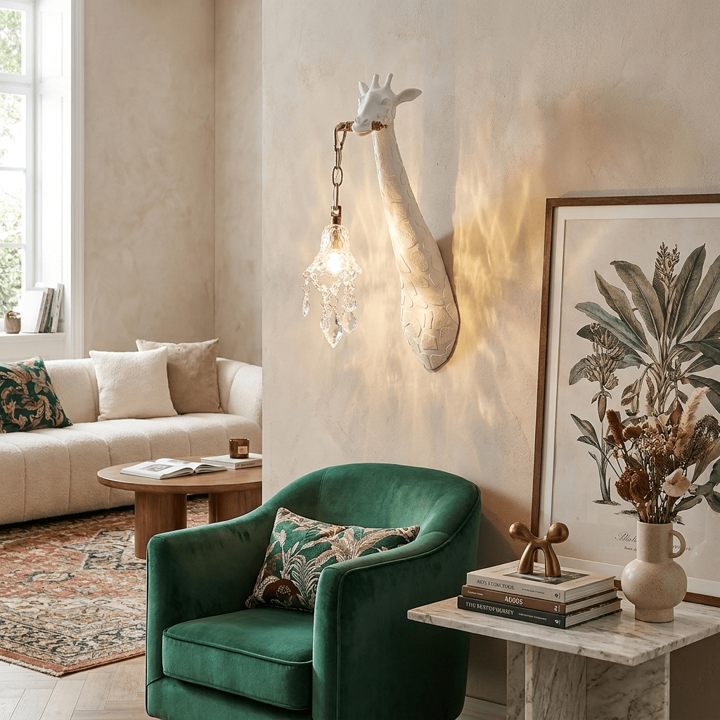 Giselle Giraffe Kristallen wandlamp