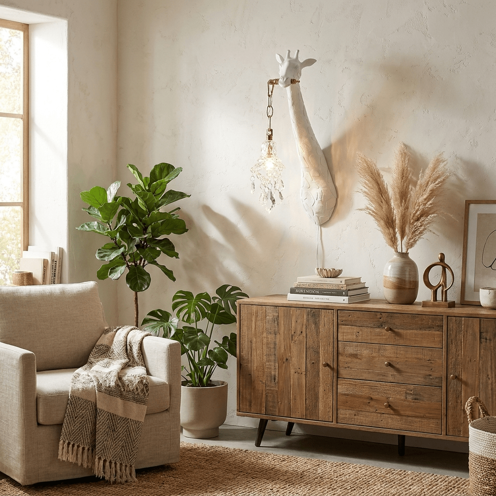 Giselle Giraffe Kristallen wandlamp