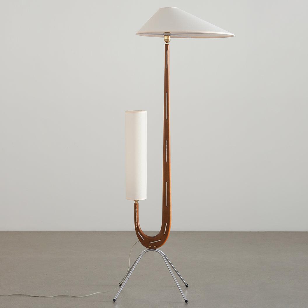 Novael vloerlamp van stof in Scandinavische stijl