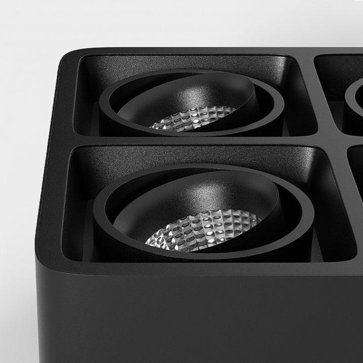Devely Spotlight Vlakke Plafondmontage Dubbele LED Hoekige Minimalistische